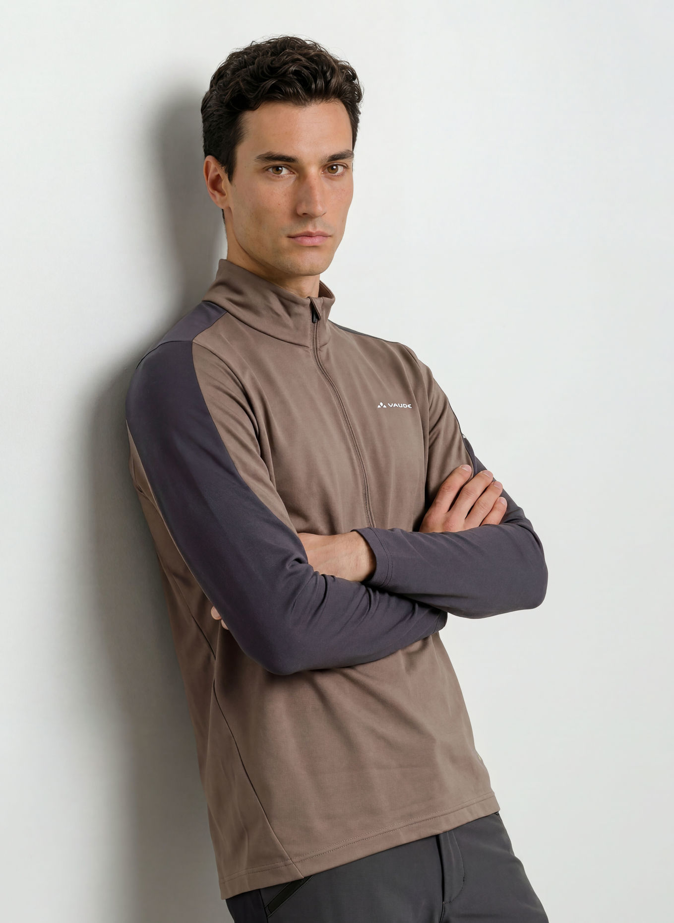 VAUDE Midlayer LIVIGNO: BRUIN / WIT / ZWART