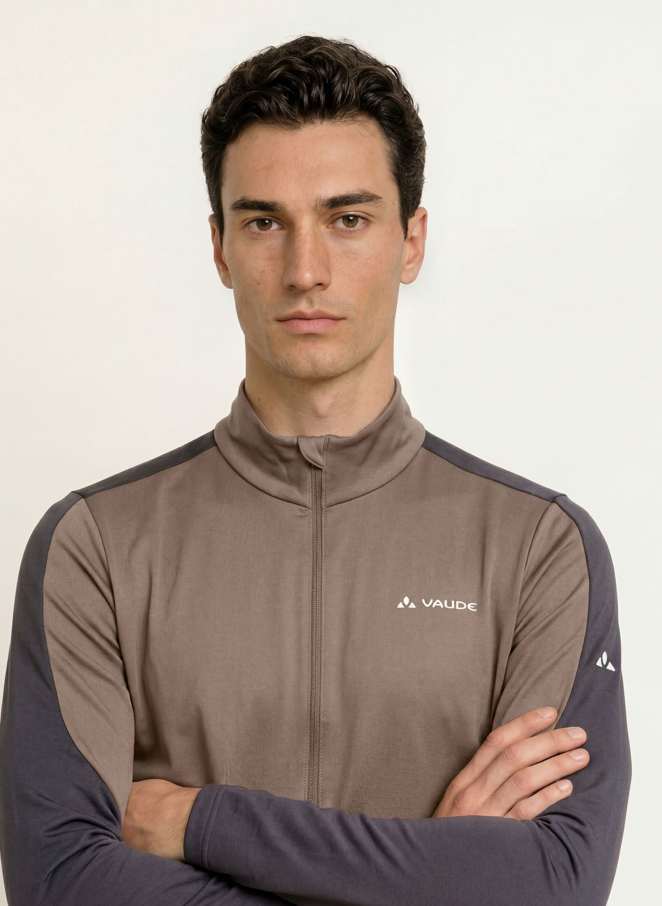 VAUDE Midlayer LIVIGNO: BRUIN / WIT / ZWART