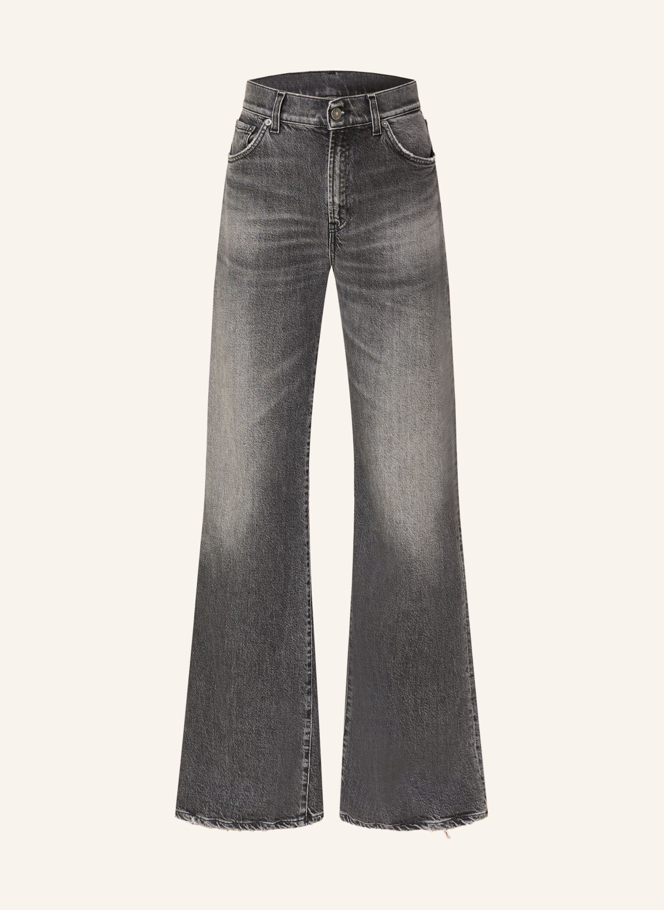 Dondup Wide Leg Jeans AMBER: 999 denim black