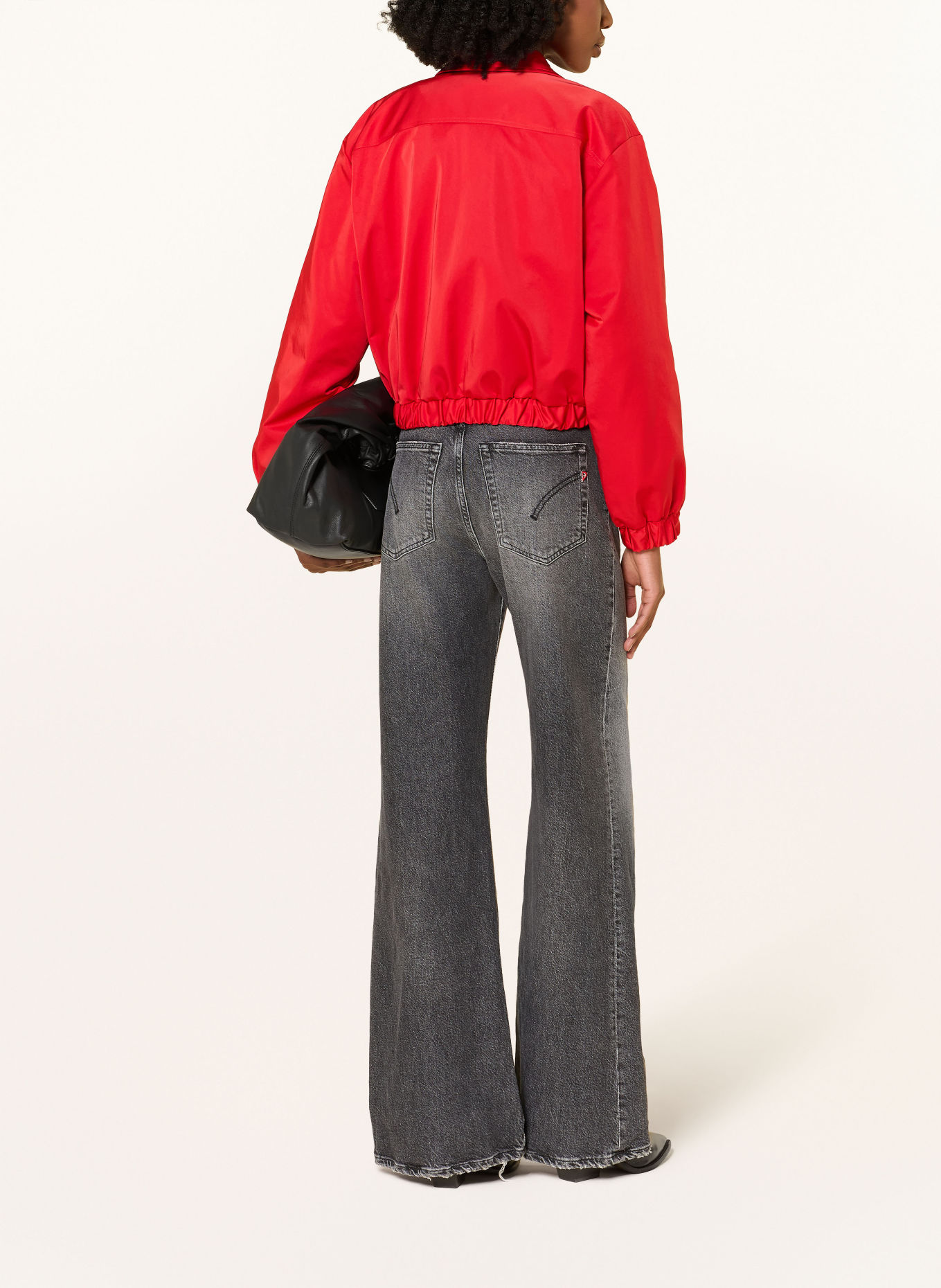 Dondup Wide Leg Jeans AMBER: 999 denim black