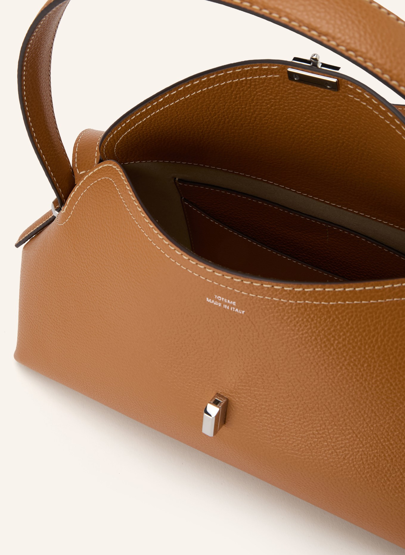 TOTEME Schultertasche: BRAUN / SILBER
