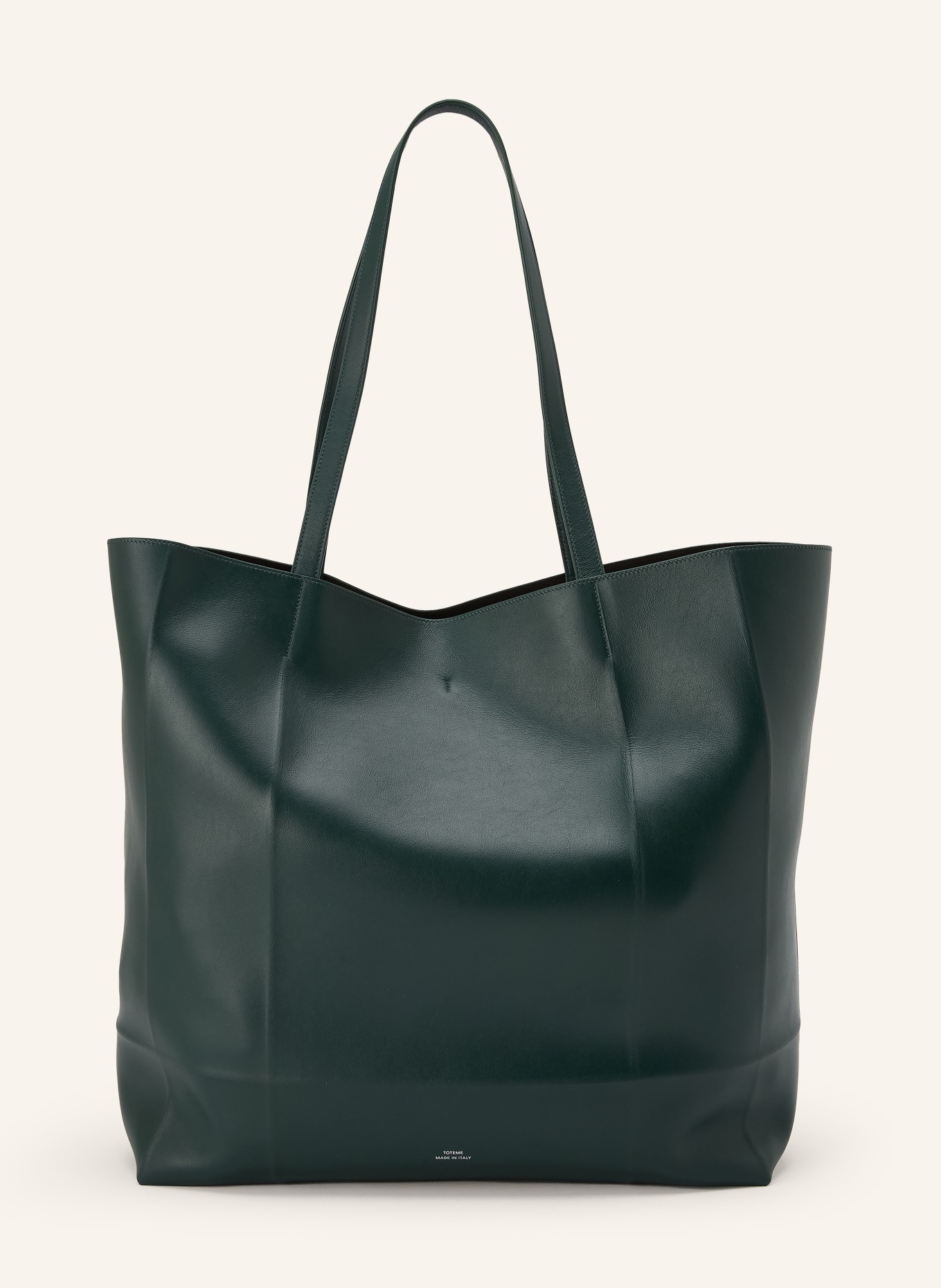 TOTEME Shopper: DUNKELGRÜN / SILBER