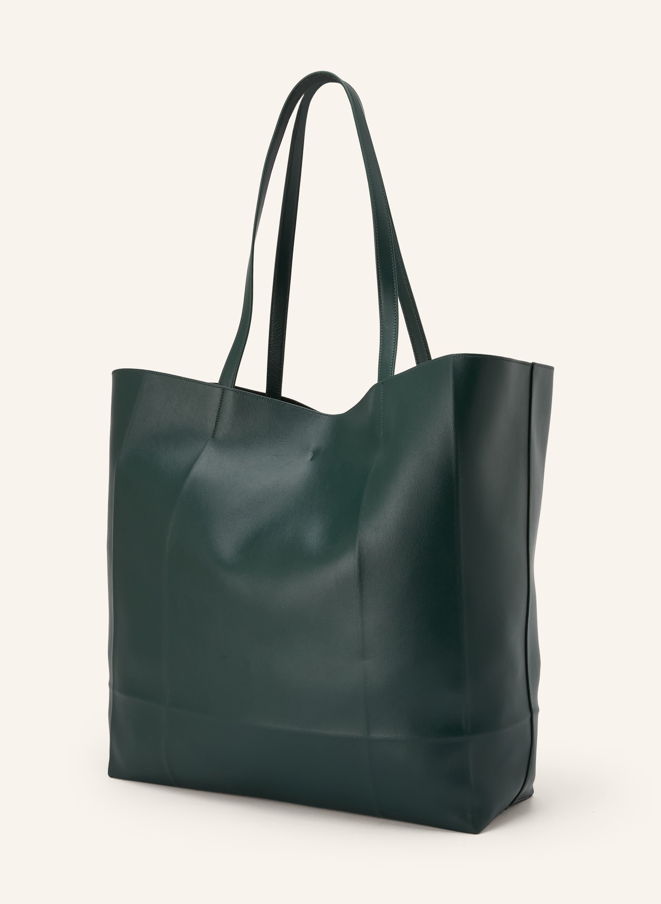 TOTEME Shopper: DUNKELGRÜN / SILBER