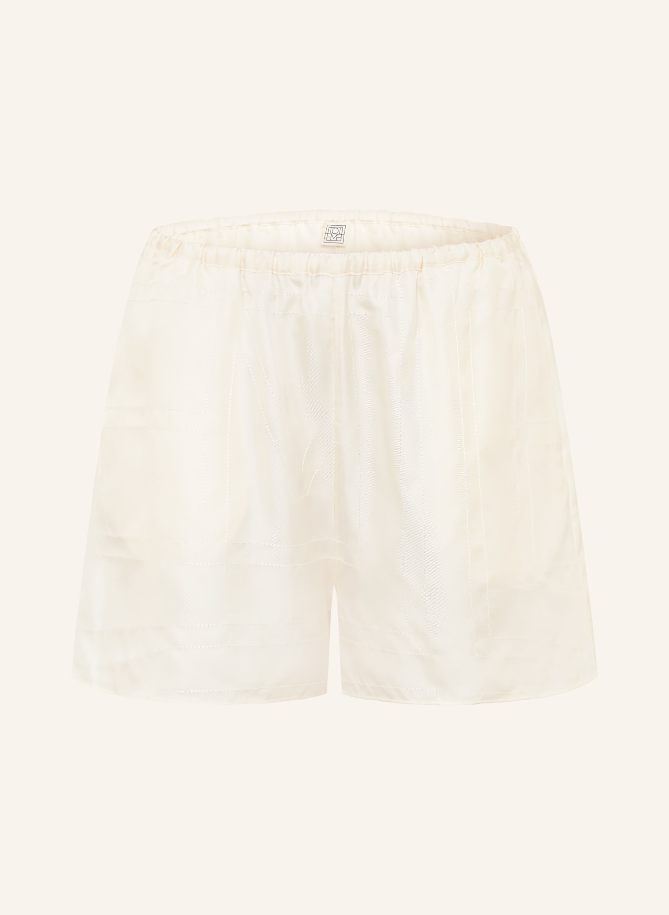 TOTEME Silk shorts: CREAM