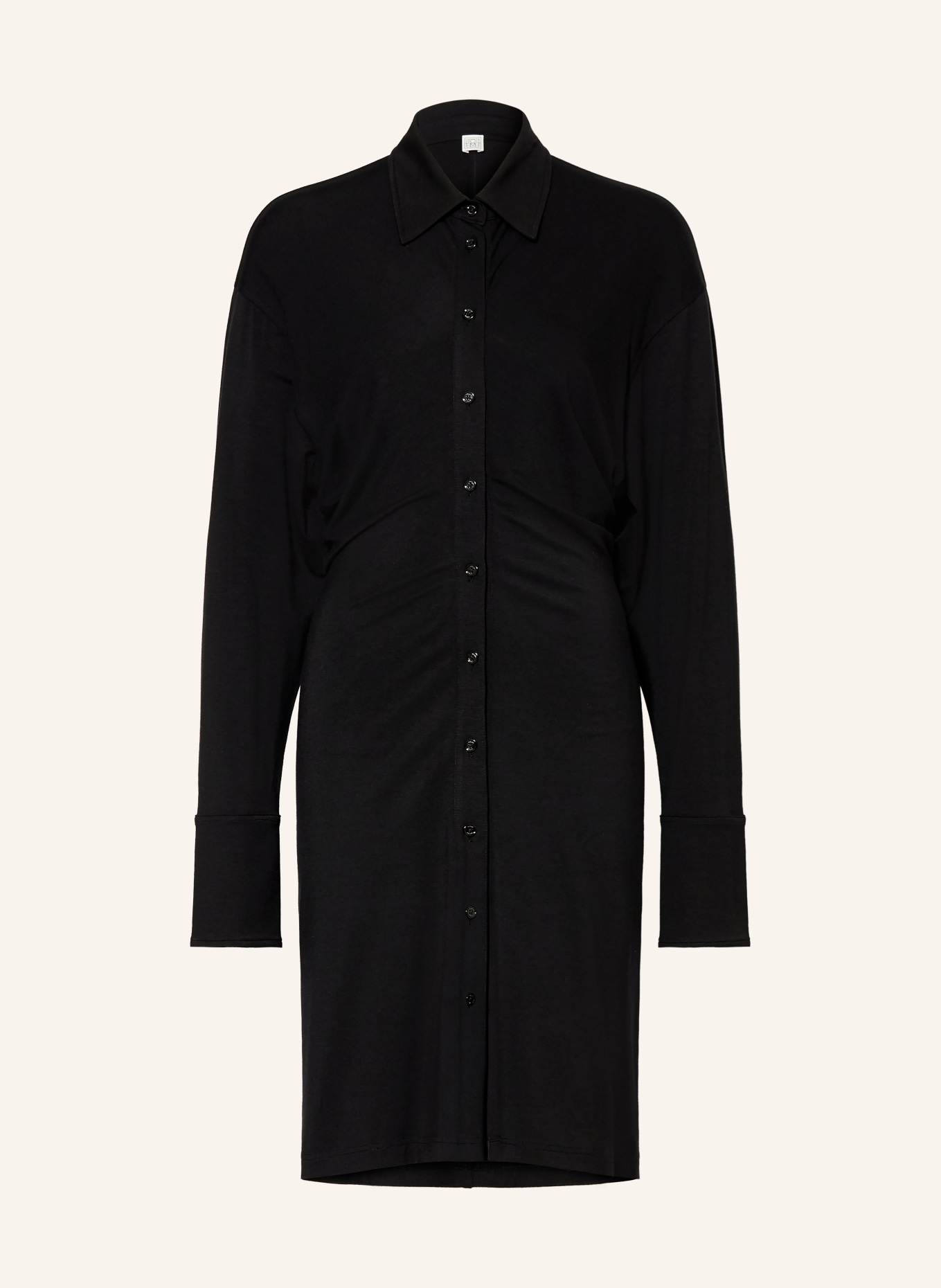 TOTEME Shirt dress: BLACK