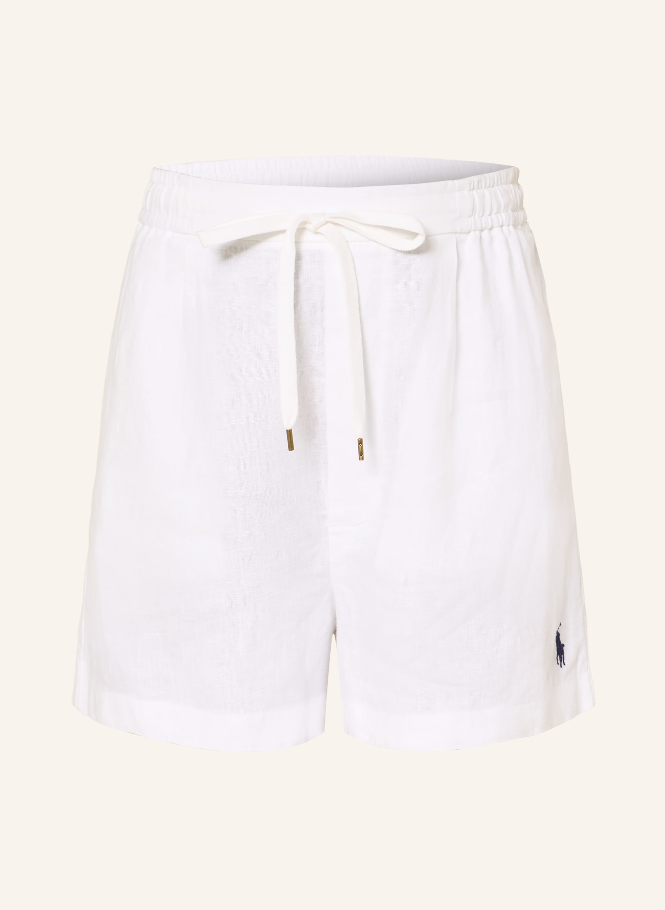 POLO RALPH LAUREN Leinenshorts: WEISS
