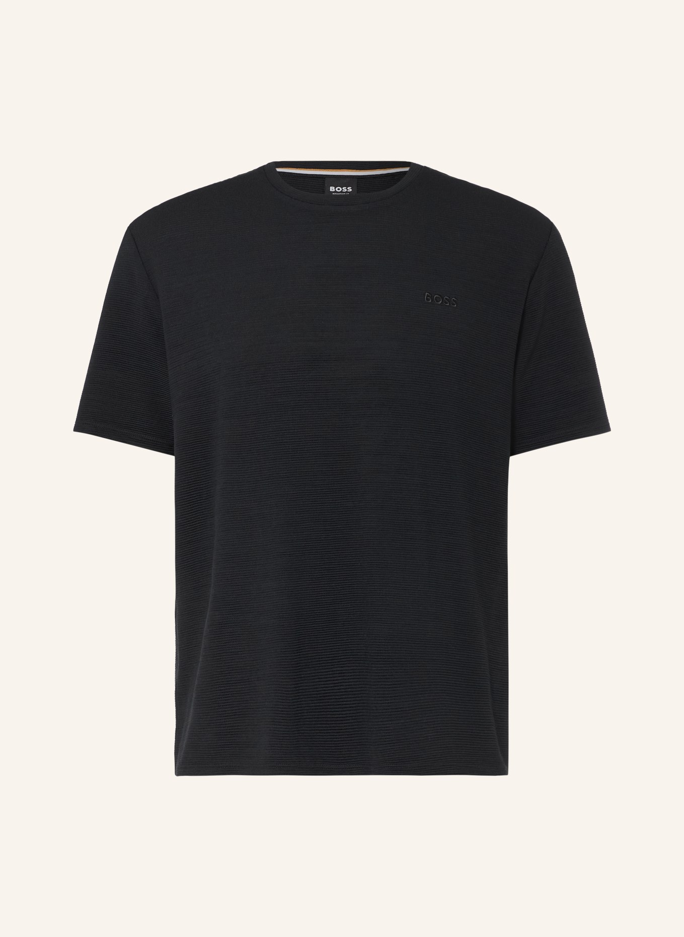 BOSS RIB Sleep Shirt: BLACK