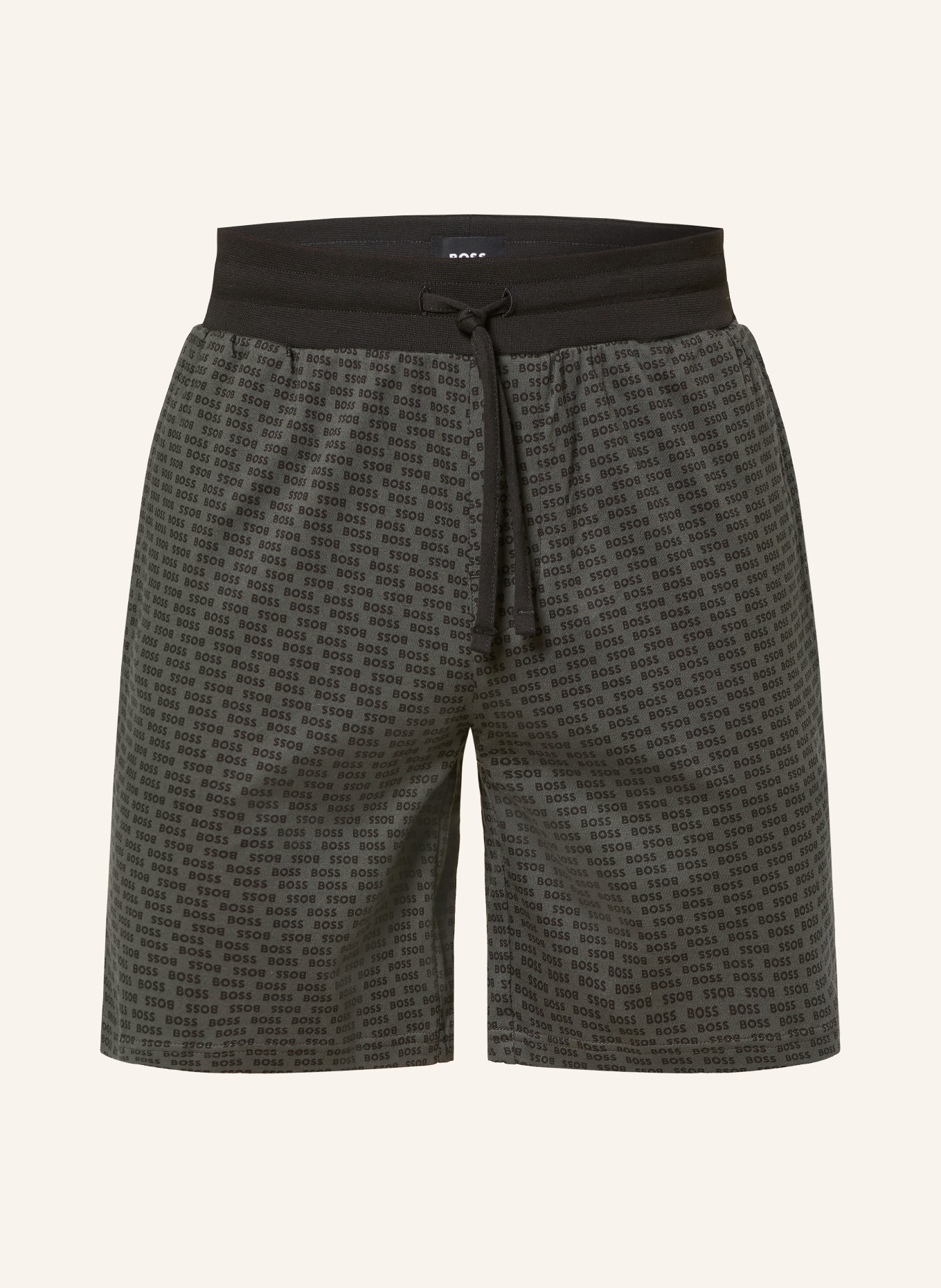 BOSS RELAX Sleep Shorts: GRAY / BLACK