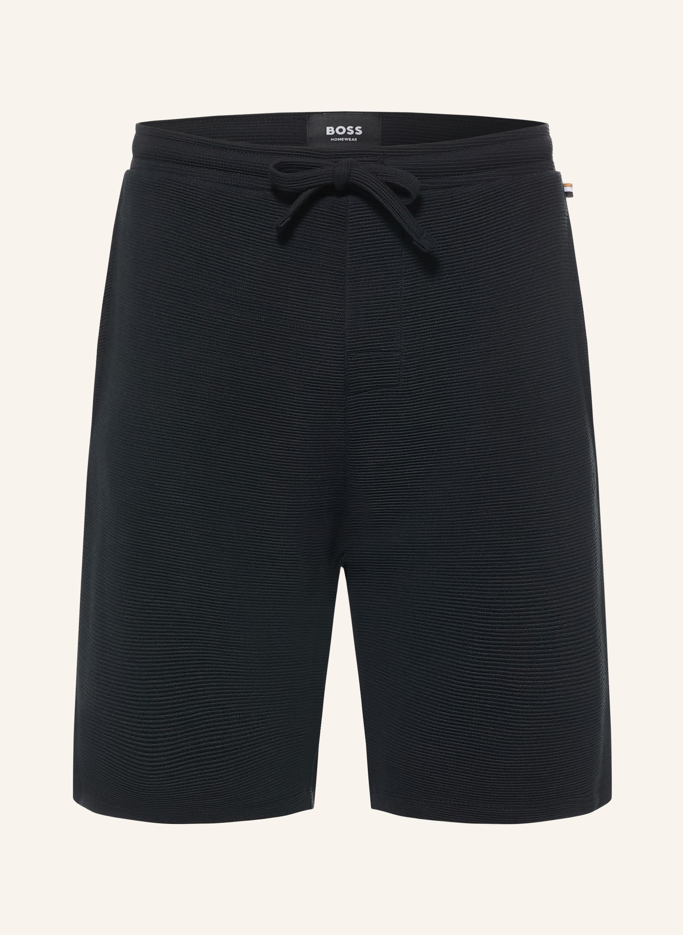 BOSS RIB Sleep Shorts: BLACK