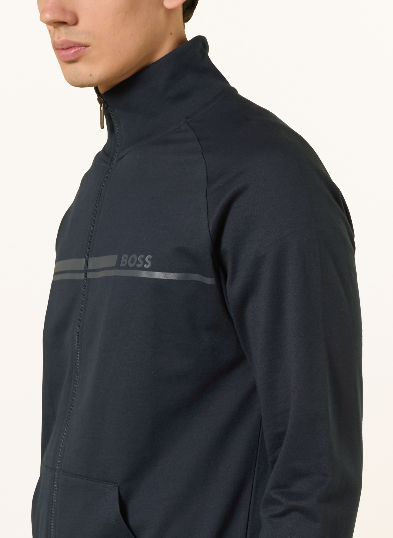 BOSS Veste sweat d'intérieur AUTHENTIC: BLEU FONCÉ