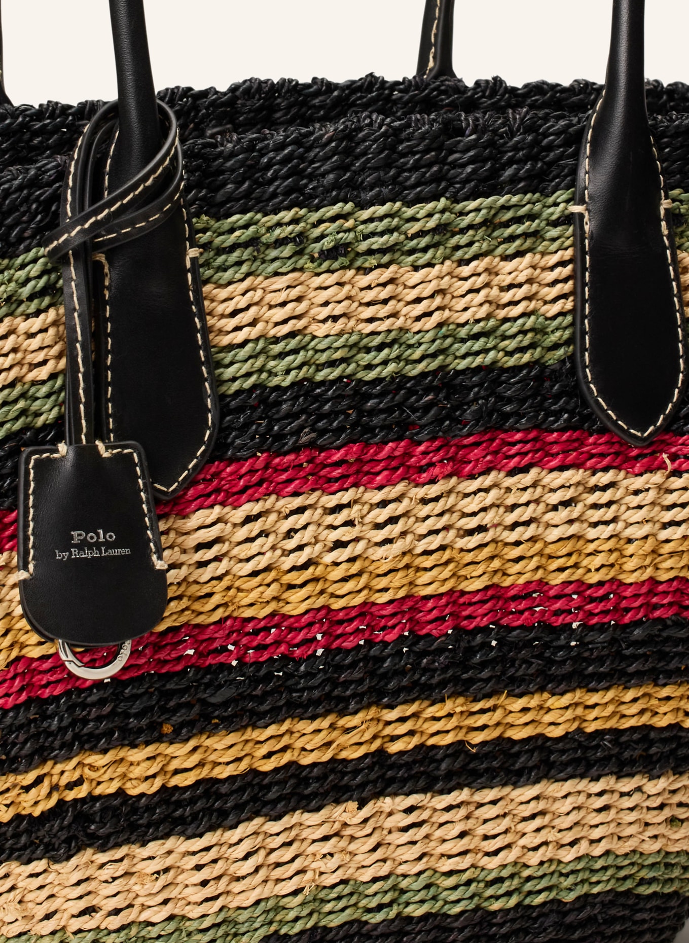 POLO RALPH LAUREN Sac cabas: NOIR / ROUGE / BLEU PÉTROLE