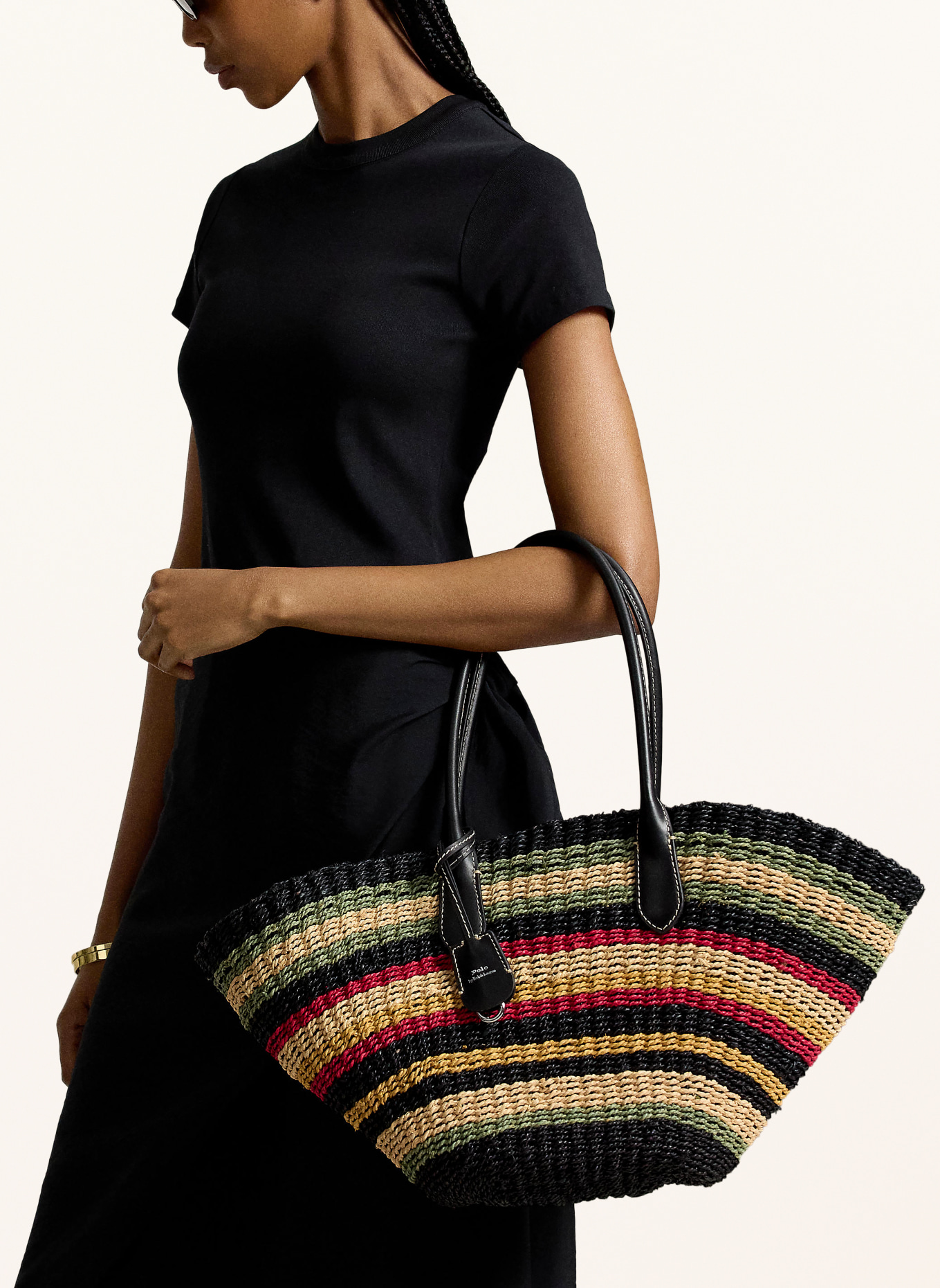 POLO RALPH LAUREN Sac cabas: NOIR / ROUGE / BLEU PÉTROLE