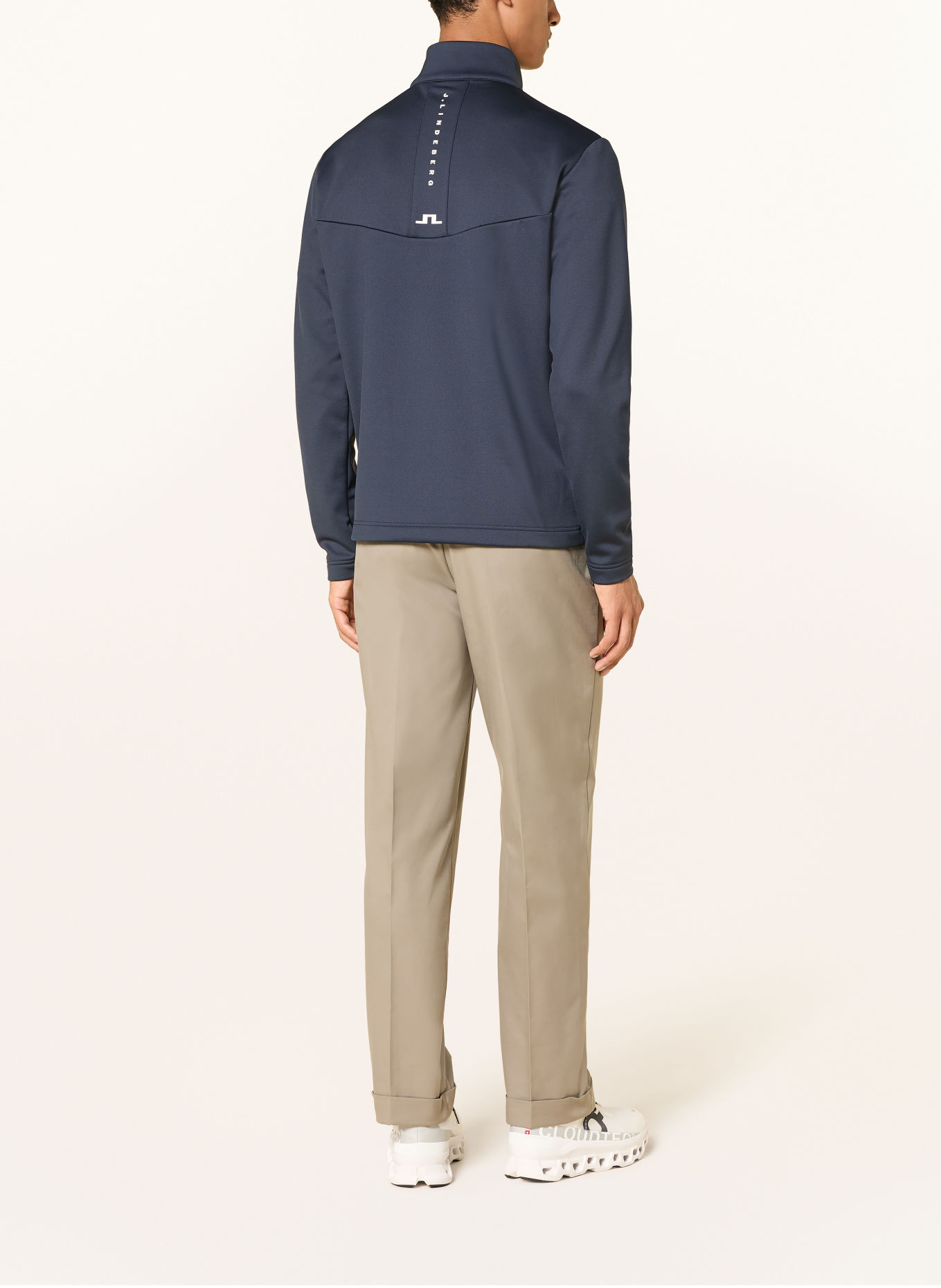 J.LINDEBERG Fleece-Troyer: DUNKELBLAU