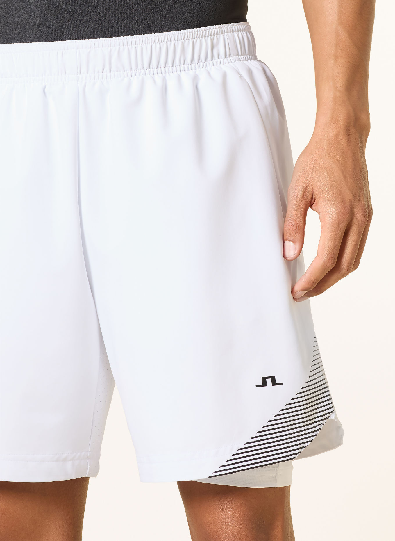 J.LINDEBERG 2-in-1-Tennisshorts: WEISS