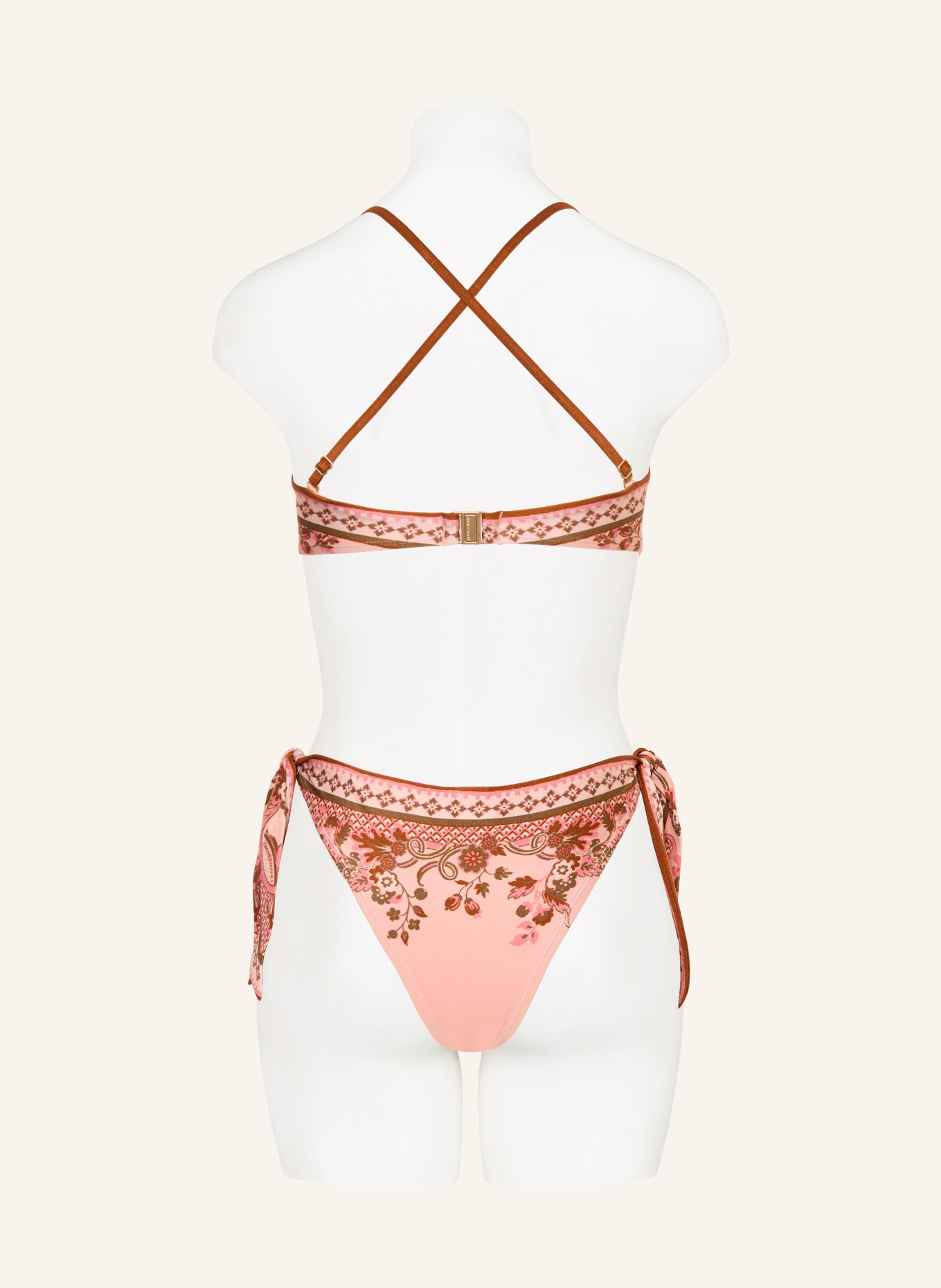 ZIMMERMANN Bikiny typu bandeau ASTER: RŮŽOVÁ / RŮŽOVÁ / KHAKI
