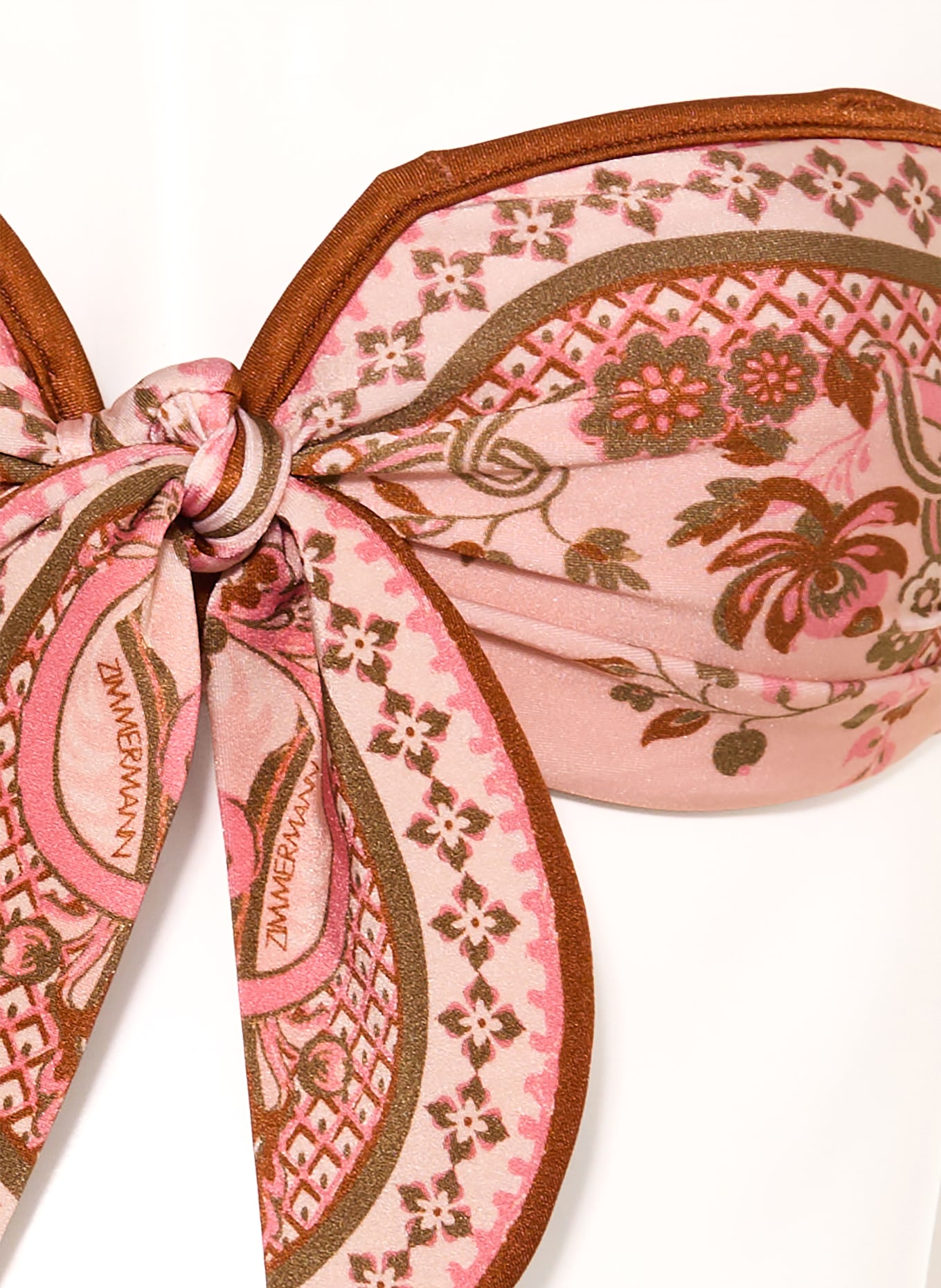 ZIMMERMANN Bikiny typu bandeau ASTER: RŮŽOVÁ / RŮŽOVÁ / KHAKI