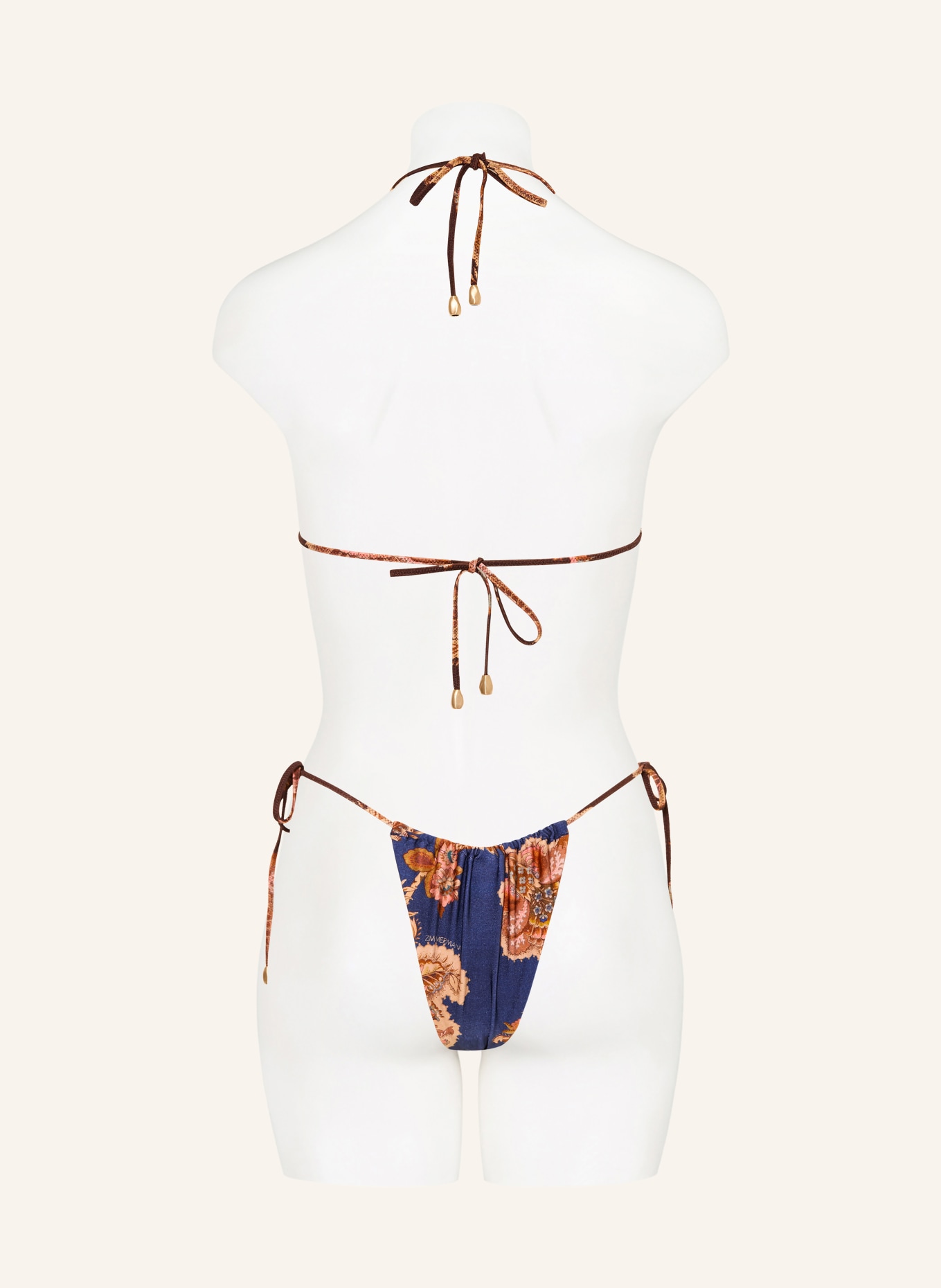 ZIMMERMANN Trojúhelníkové bikiny ASTER: TMAVĚ MODRÁ / STARORŮŽOVÁ / BÉŽOVÁ