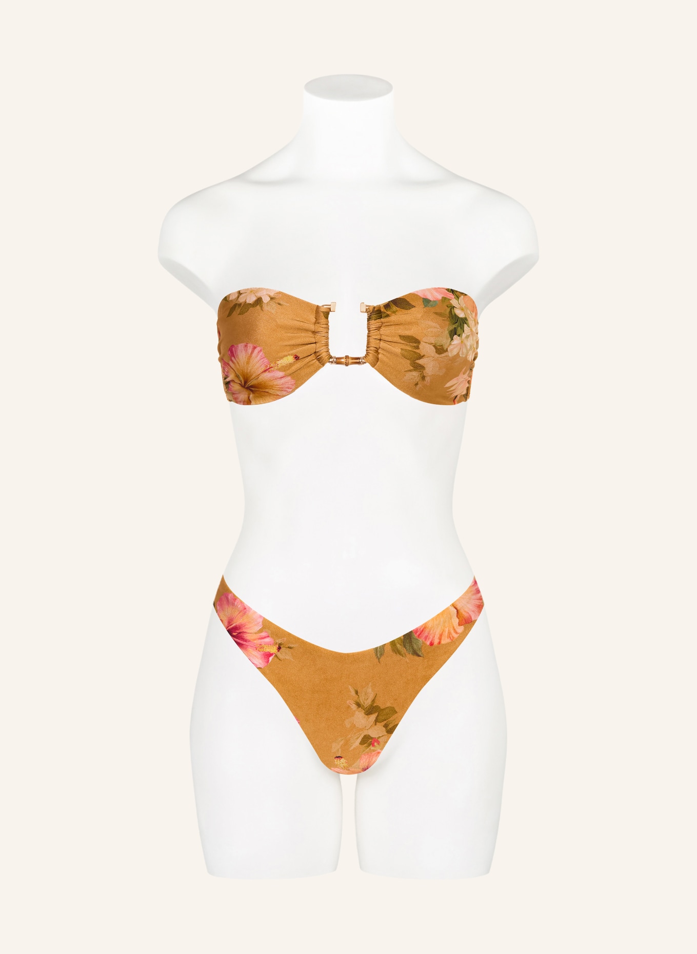 ZIMMERMANN Bikiny s bandeau MAHON BAMBOO: TMAVĚ ŽLUTÁ / TMAVĚ ORANŽOVÁ / ZELENÁ