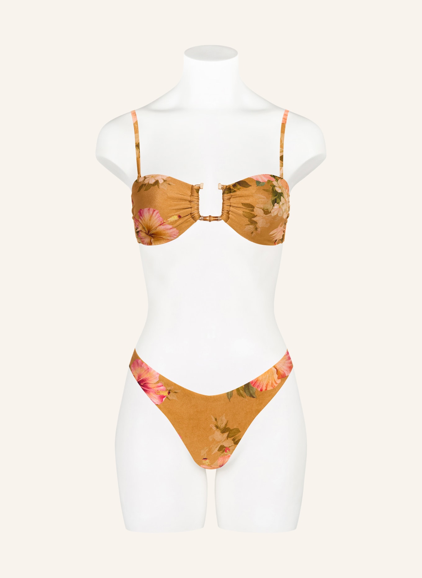 ZIMMERMANN Bikiny s bandeau MAHON BAMBOO: TMAVĚ ŽLUTÁ / TMAVĚ ORANŽOVÁ / ZELENÁ