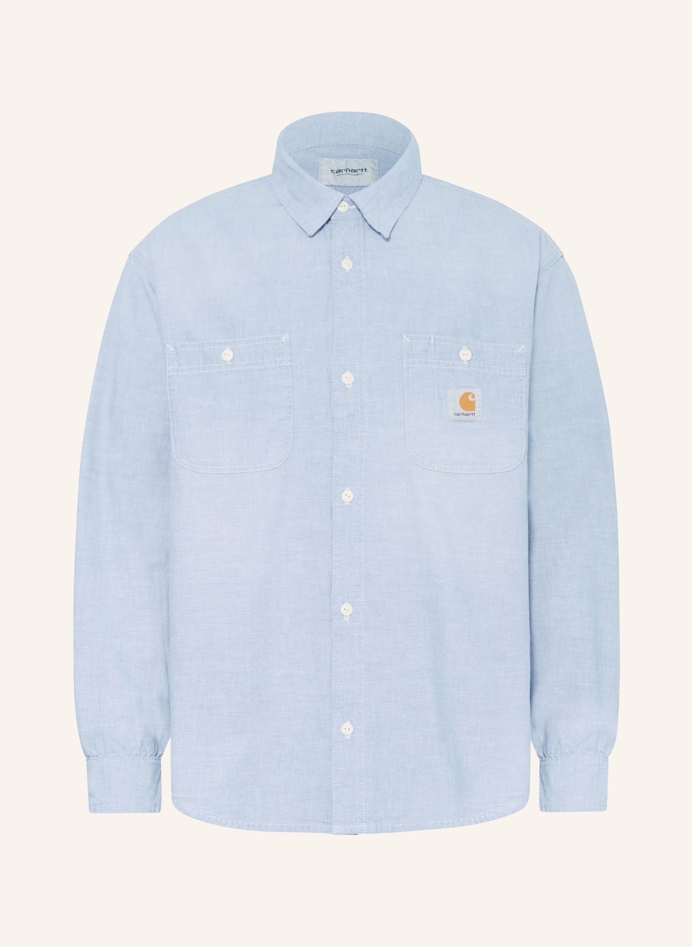 carhartt WIP Jeanshemd PAINTER Comfort Fit: HELLBLAU / WEISS
