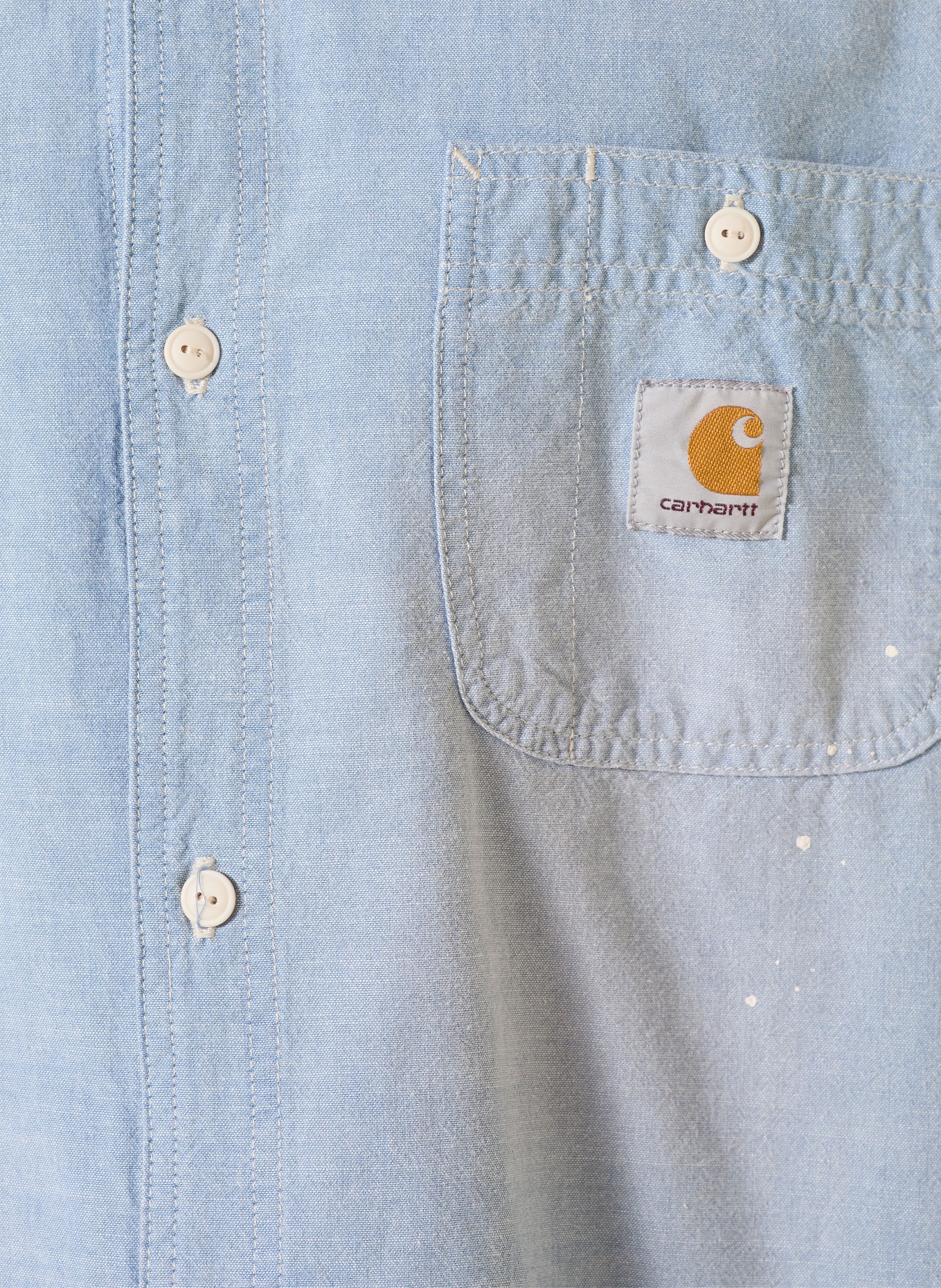 carhartt WIP Jeanshemd PAINTER Comfort Fit: HELLBLAU / WEISS