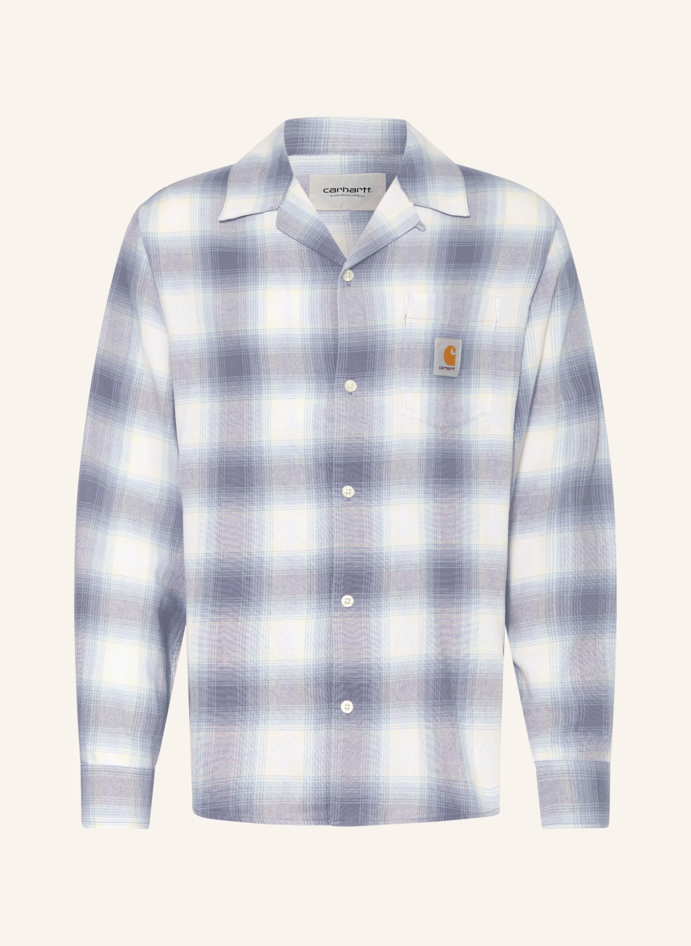 carhartt WIP Hemd TYERS Comfort Fit: BLAU / HELLBLAU / WEISS