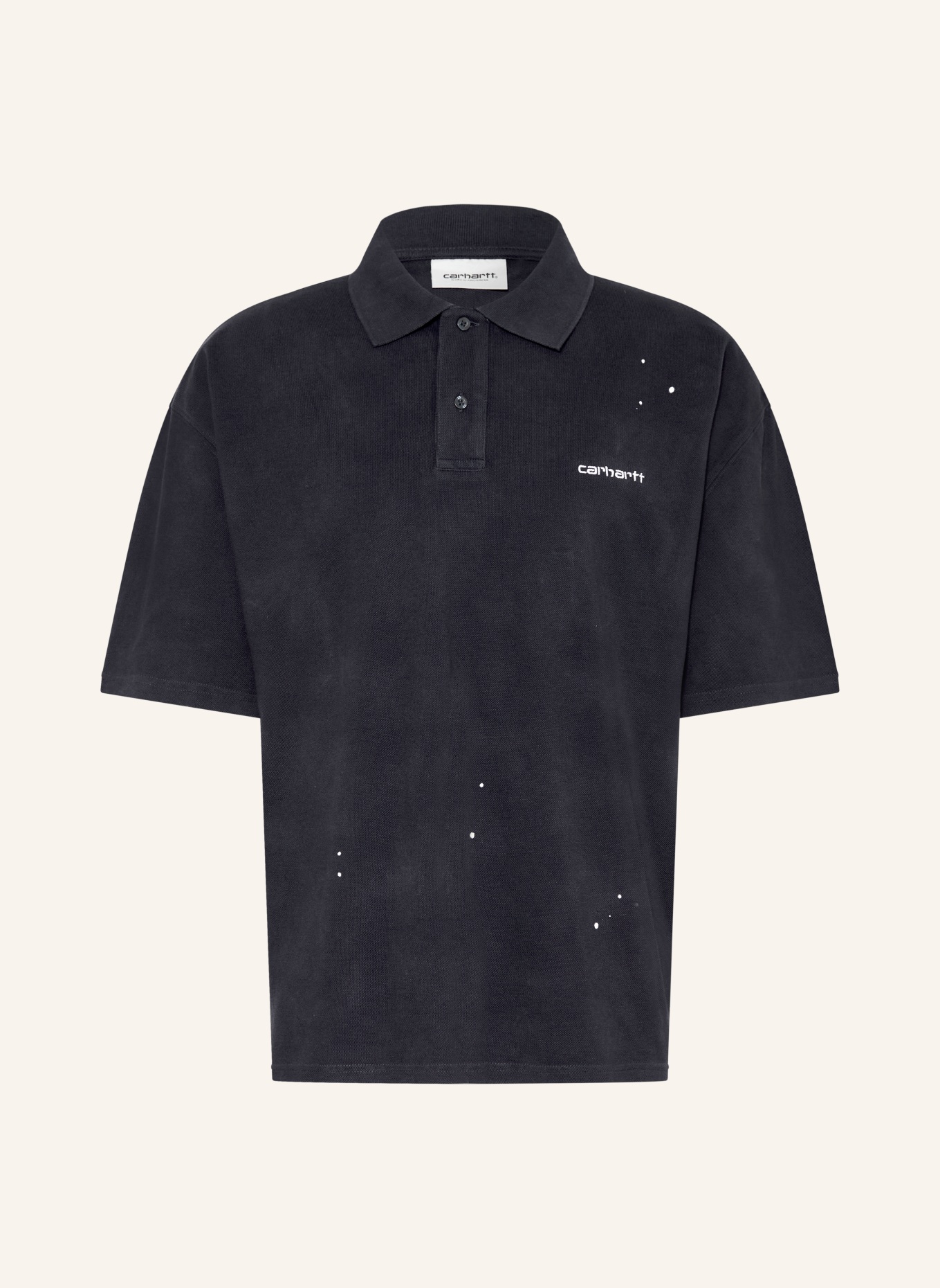 carhartt WIP Piqué-Poloshirt PAINTER: DUNKELBLAU / WEISS