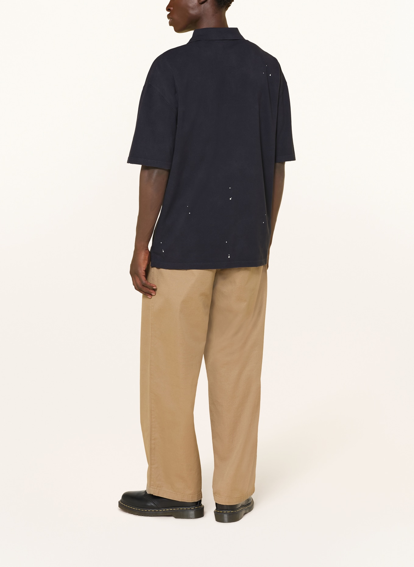 carhartt WIP Piqué-Poloshirt PAINTER: DUNKELBLAU / WEISS