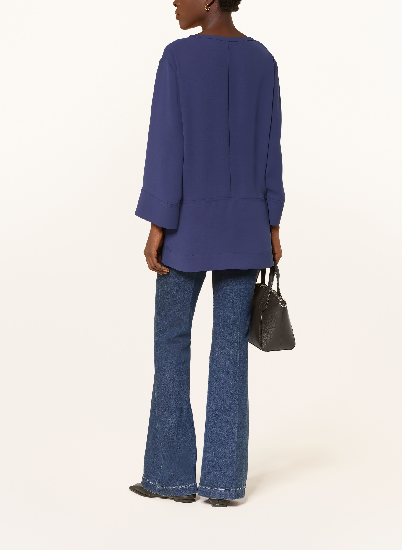 MARC CAIN Oversized-Blusenshirt mit 3/4-Arm: 391 midnight sail