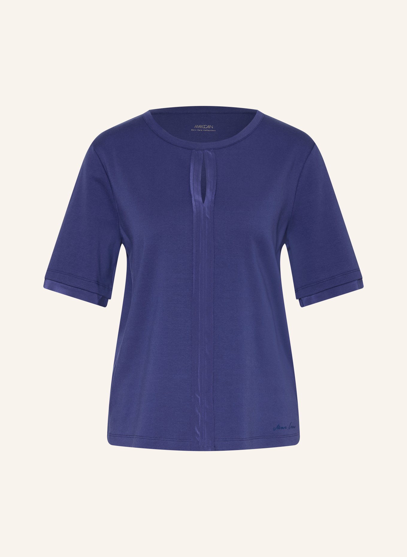 MARC CAIN T-shirt with cut-out: 391 midnight sail