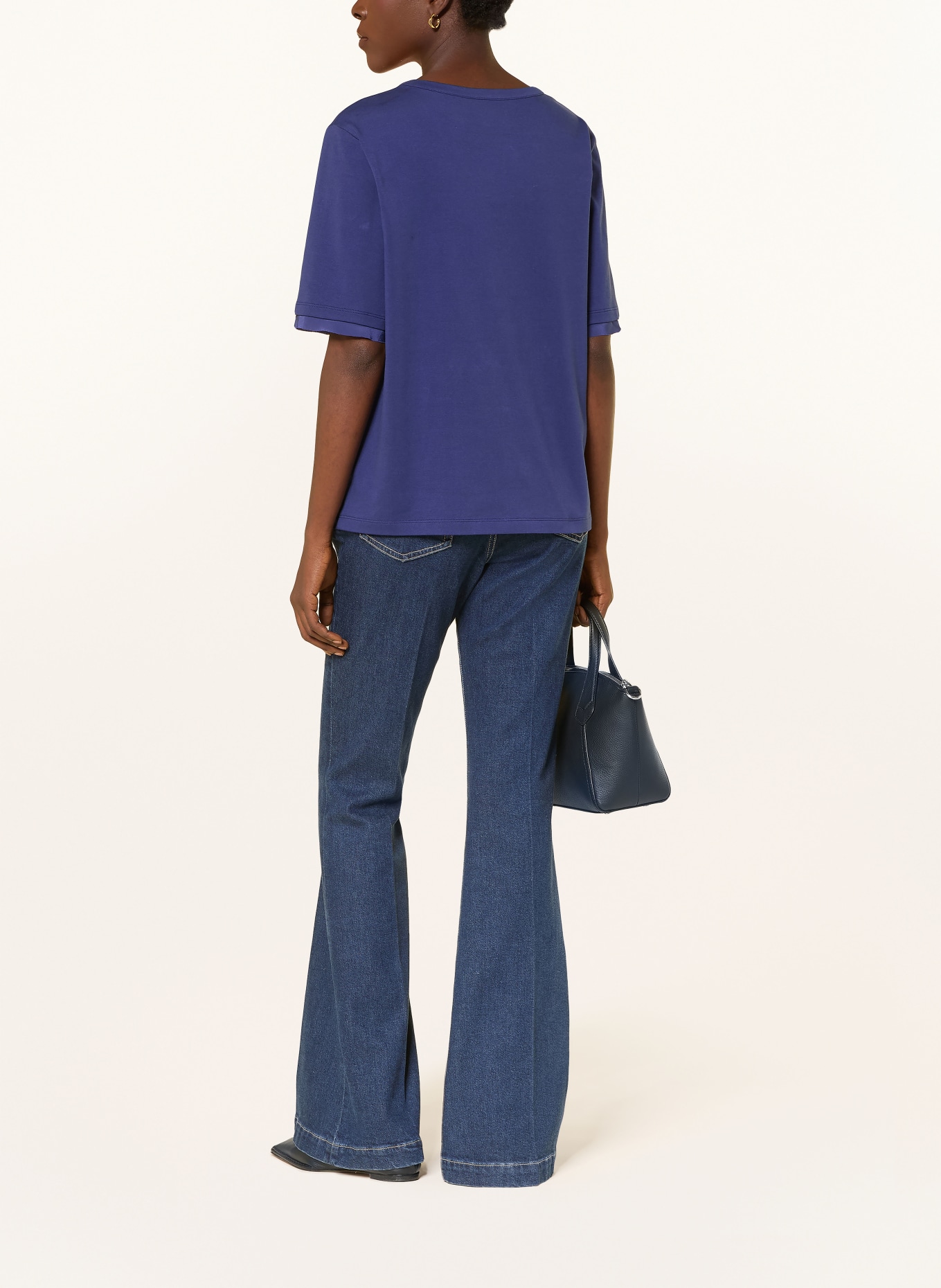 MARC CAIN T-shirt with cut-out: 391 midnight sail