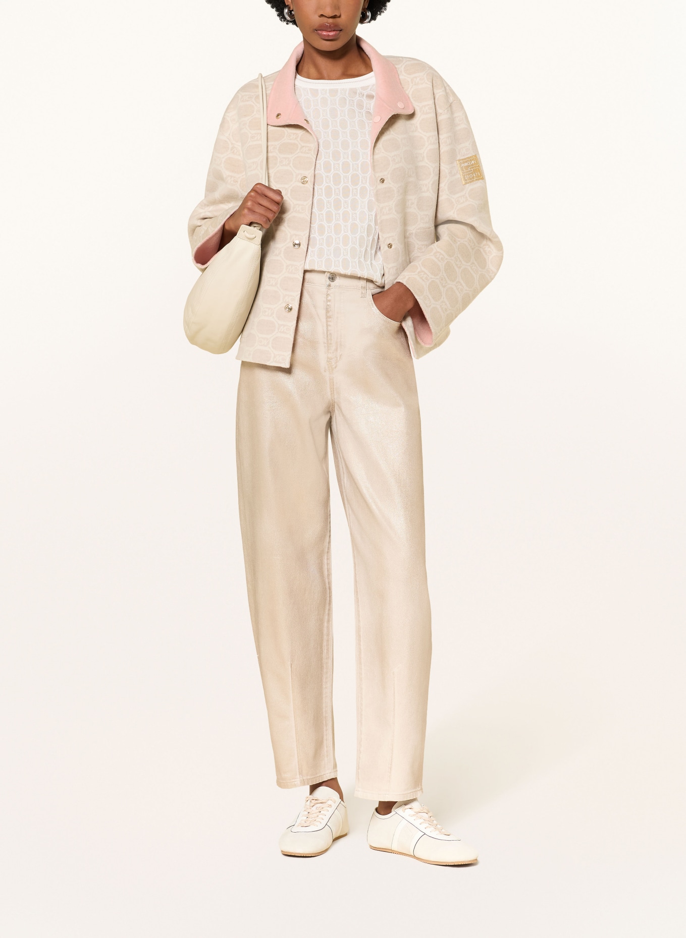 MARC CAIN Barrel Jeans RUMA: 414 champagne gold