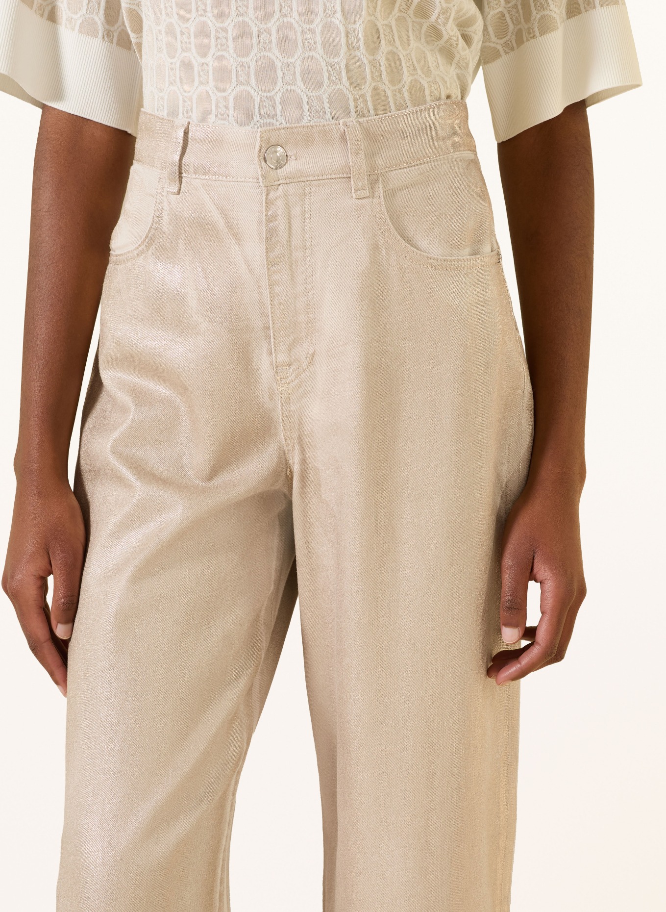 MARC CAIN Barrel Jeans RUMA: 414 champagne gold