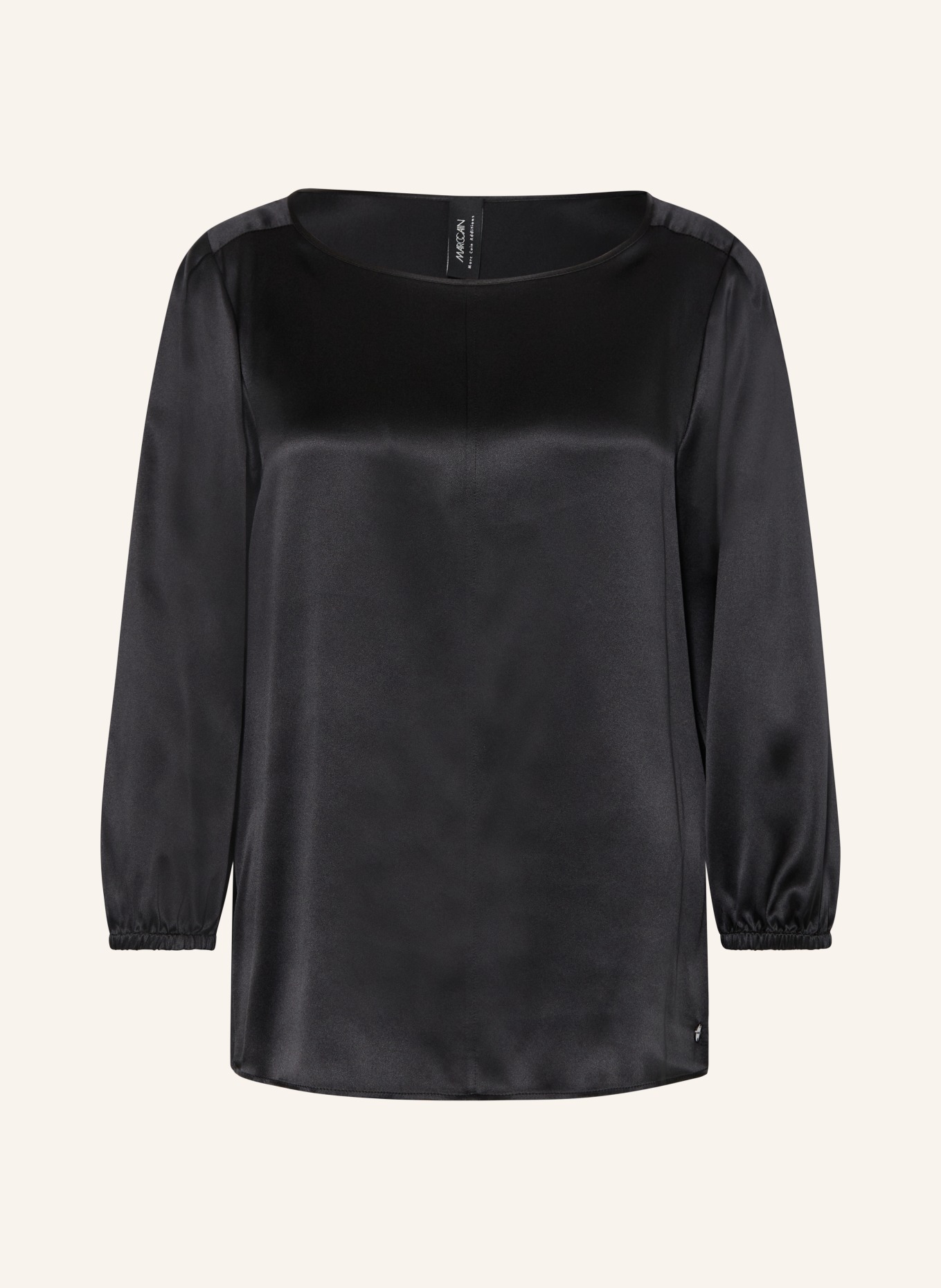 MARC CAIN Zijden blouse met 3/4-mouwen: 900 black new