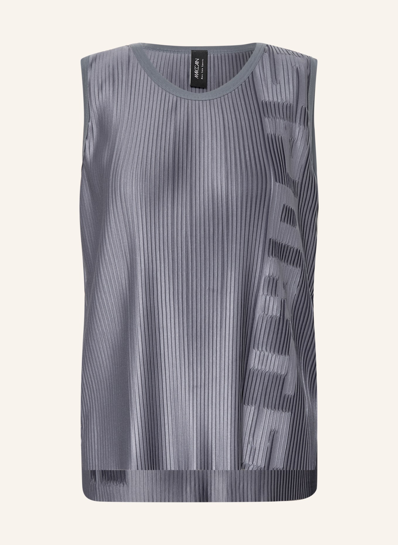 MARC CAIN Blůzkový top s plisováním: 380 grisaille