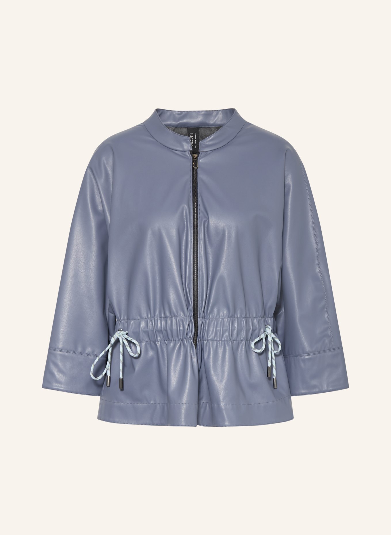 MARC CAIN Jacke in Lederoptik mit 3/4-Arm: 380 grisaille