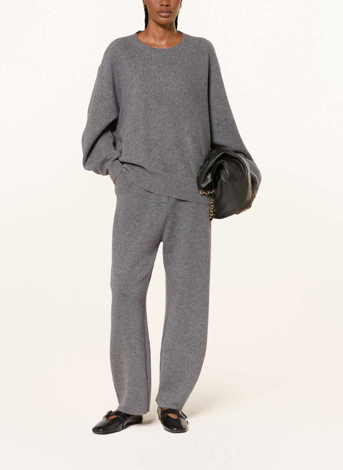 LISA YANG WRENDA cashmere knit pants: DARK GRAY