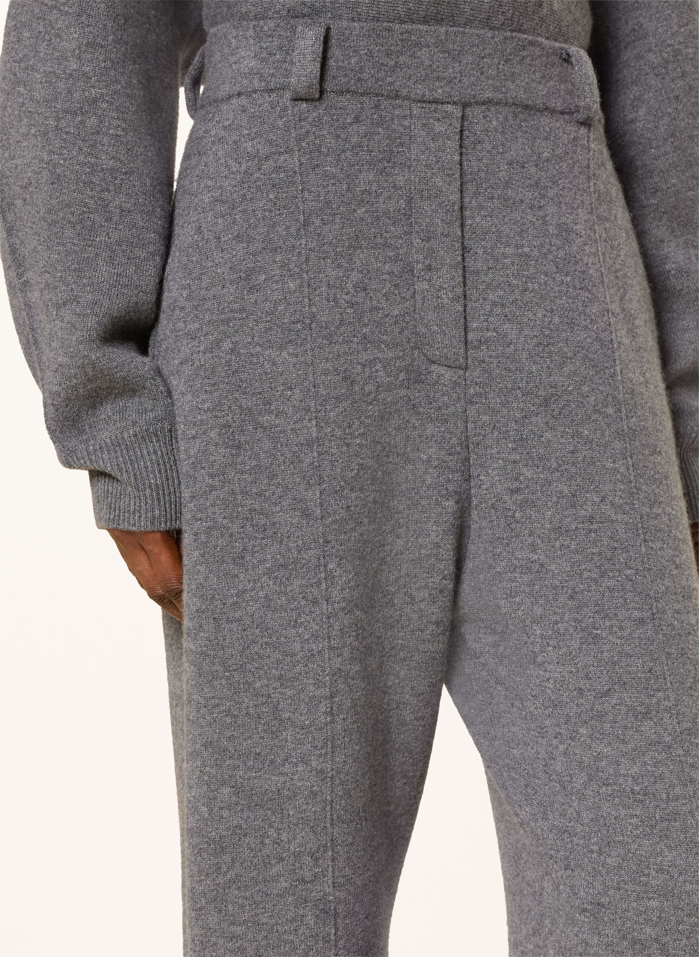 LISA YANG WRENDA cashmere knit pants: DARK GRAY