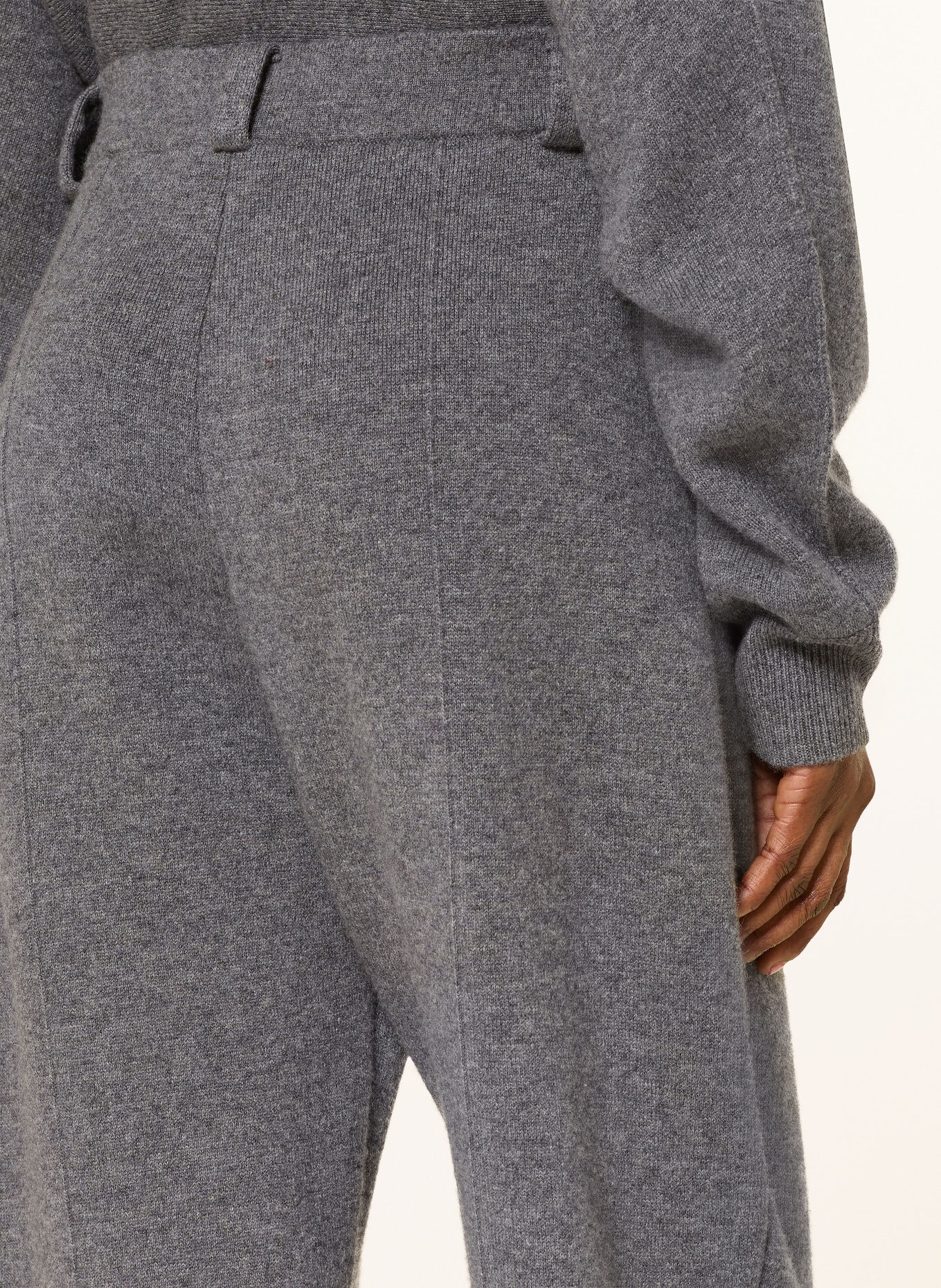 LISA YANG WRENDA cashmere knit pants: DARK GRAY
