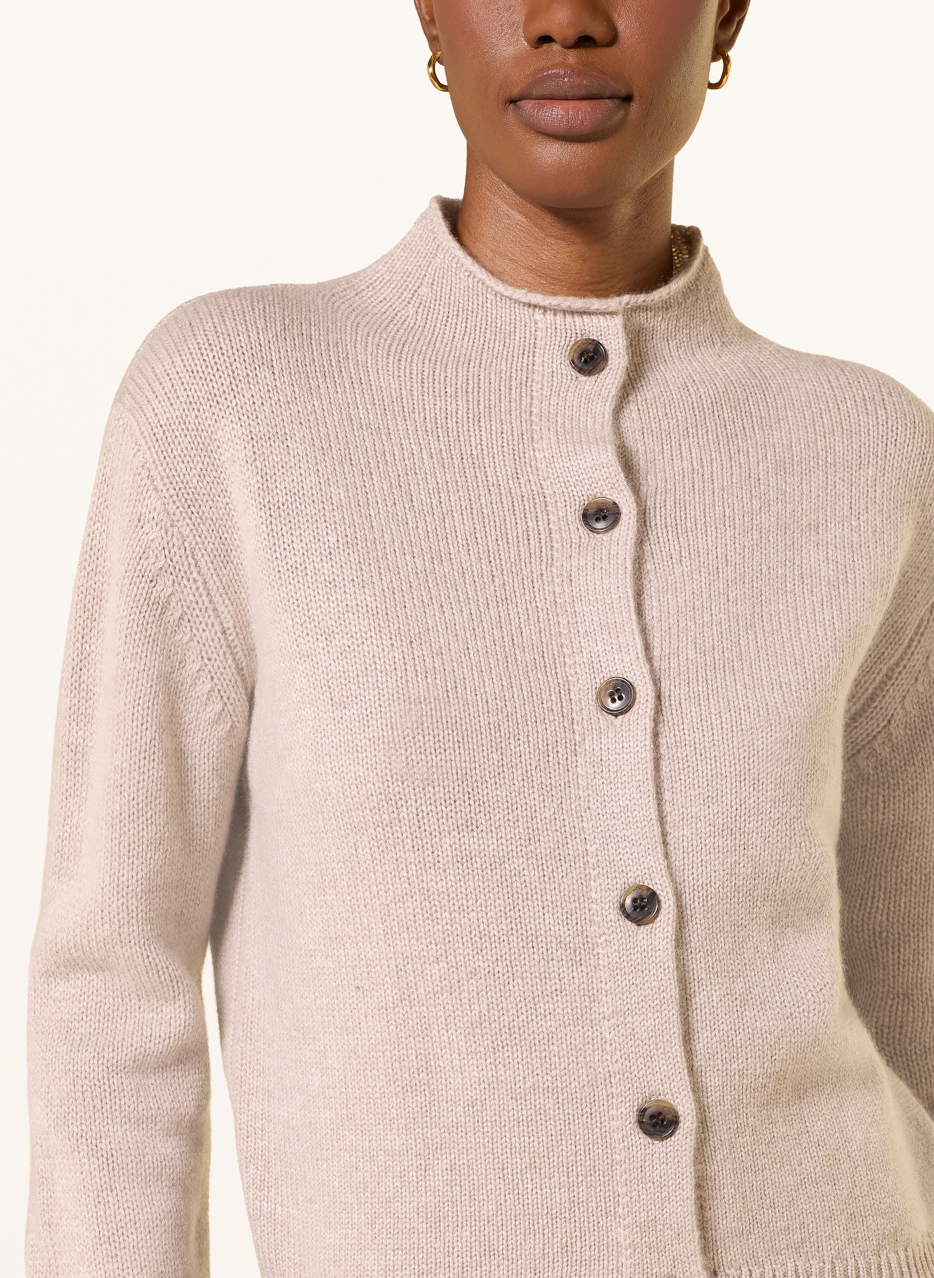 LISA YANG Strickjacke ZIRELLE aus Cashmere: BEIGE