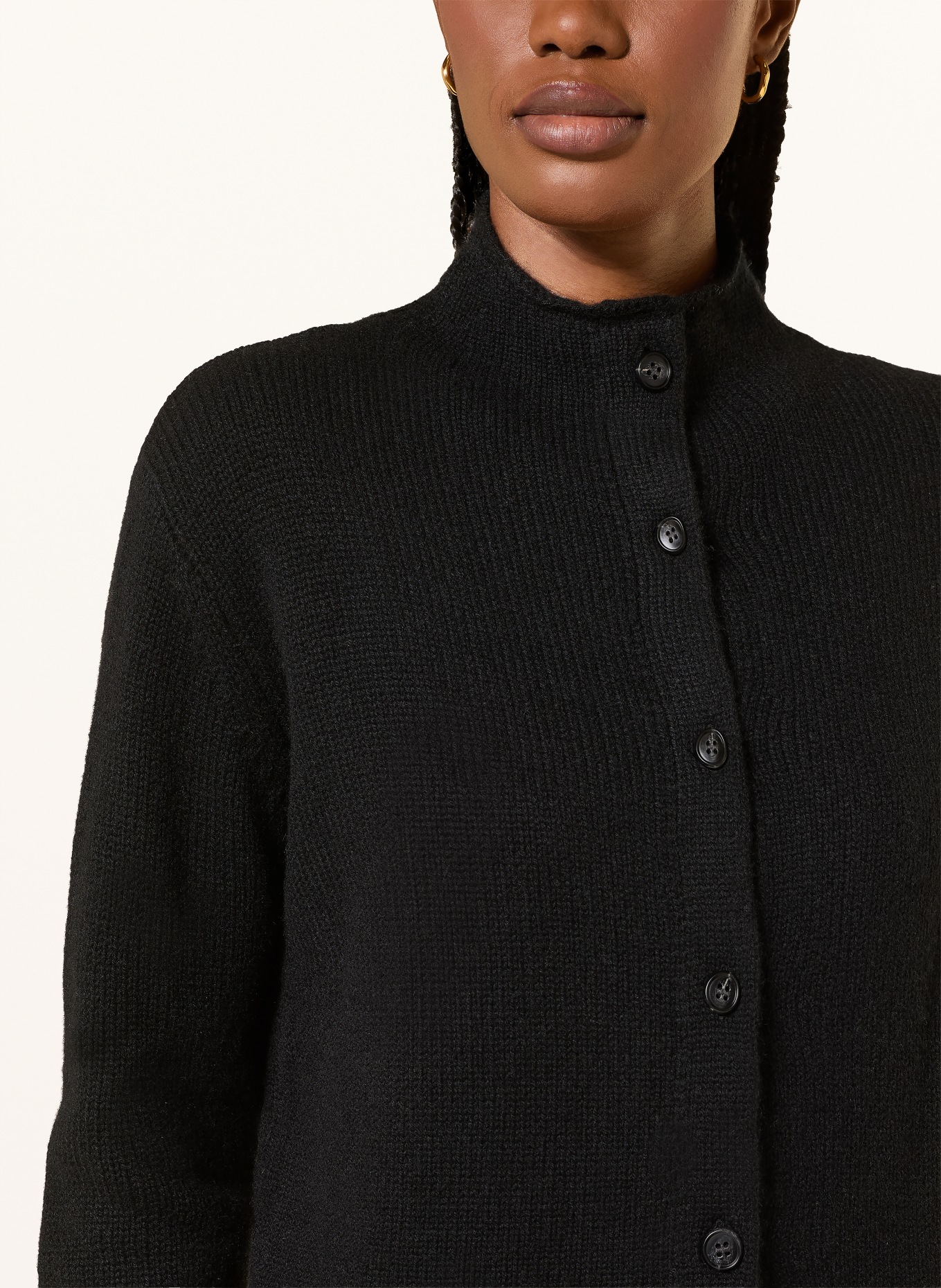 LISA YANG Strickjacke ZIRELLE aus Cashmere: SCHWARZ