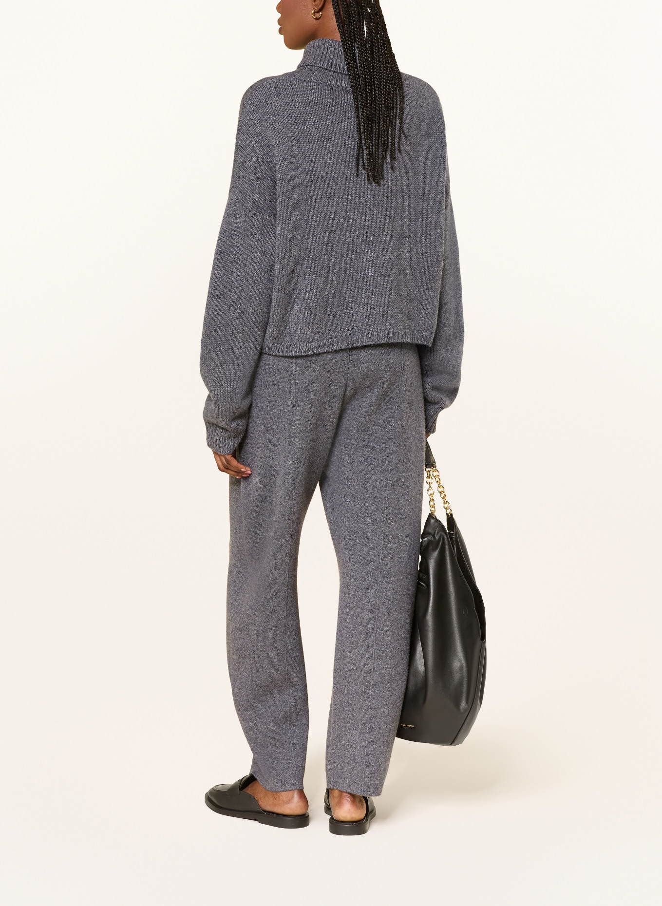 LISA YANG Rollkragenpullover ZERLINA aus Cashmere: DUNKELGRAU