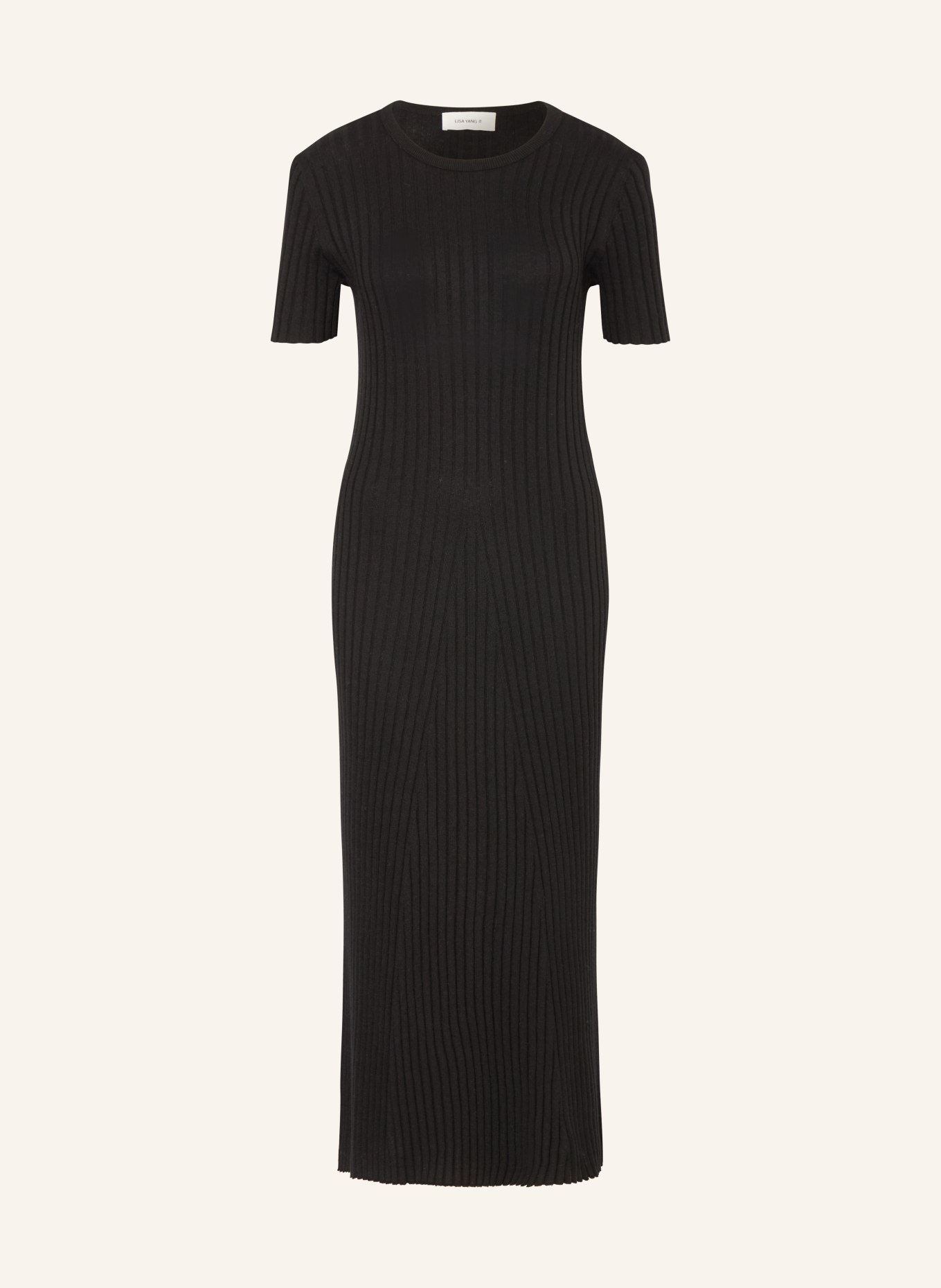 LISA YANG ISABELA knit dress with cashmere: BLACK