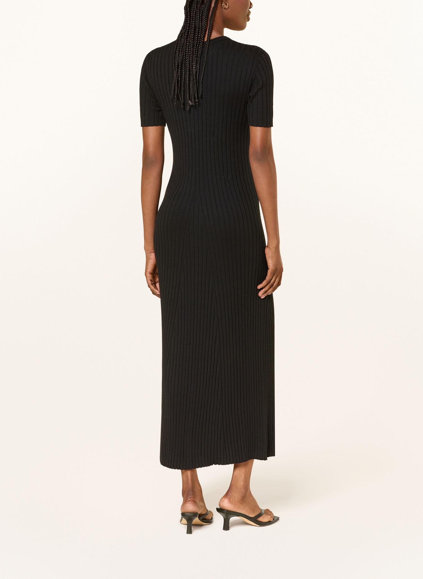 LISA YANG ISABELA knit dress with cashmere: BLACK