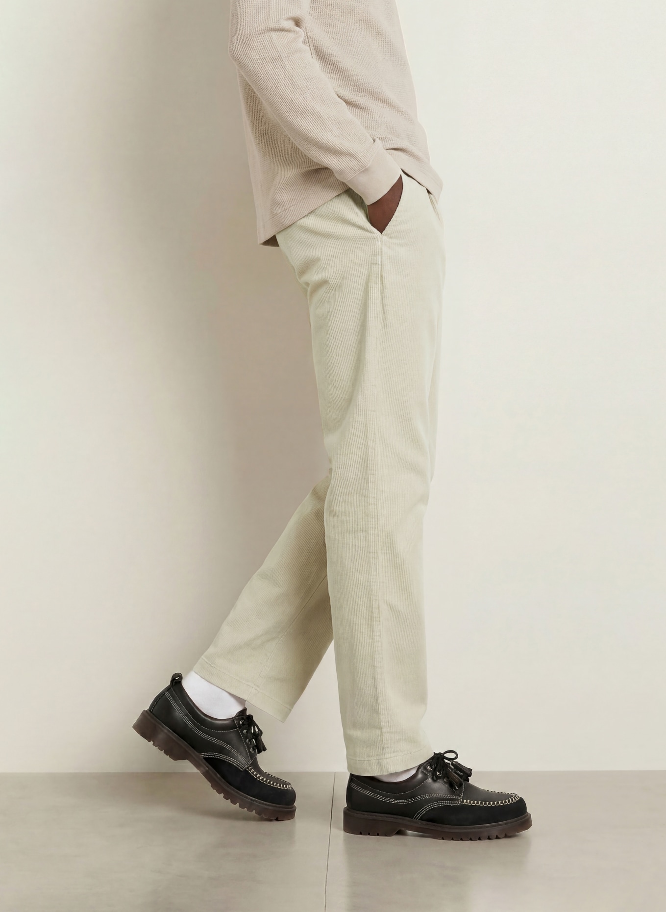 BOSS Corduroy Chinos, Tapered Fit: BEIGE