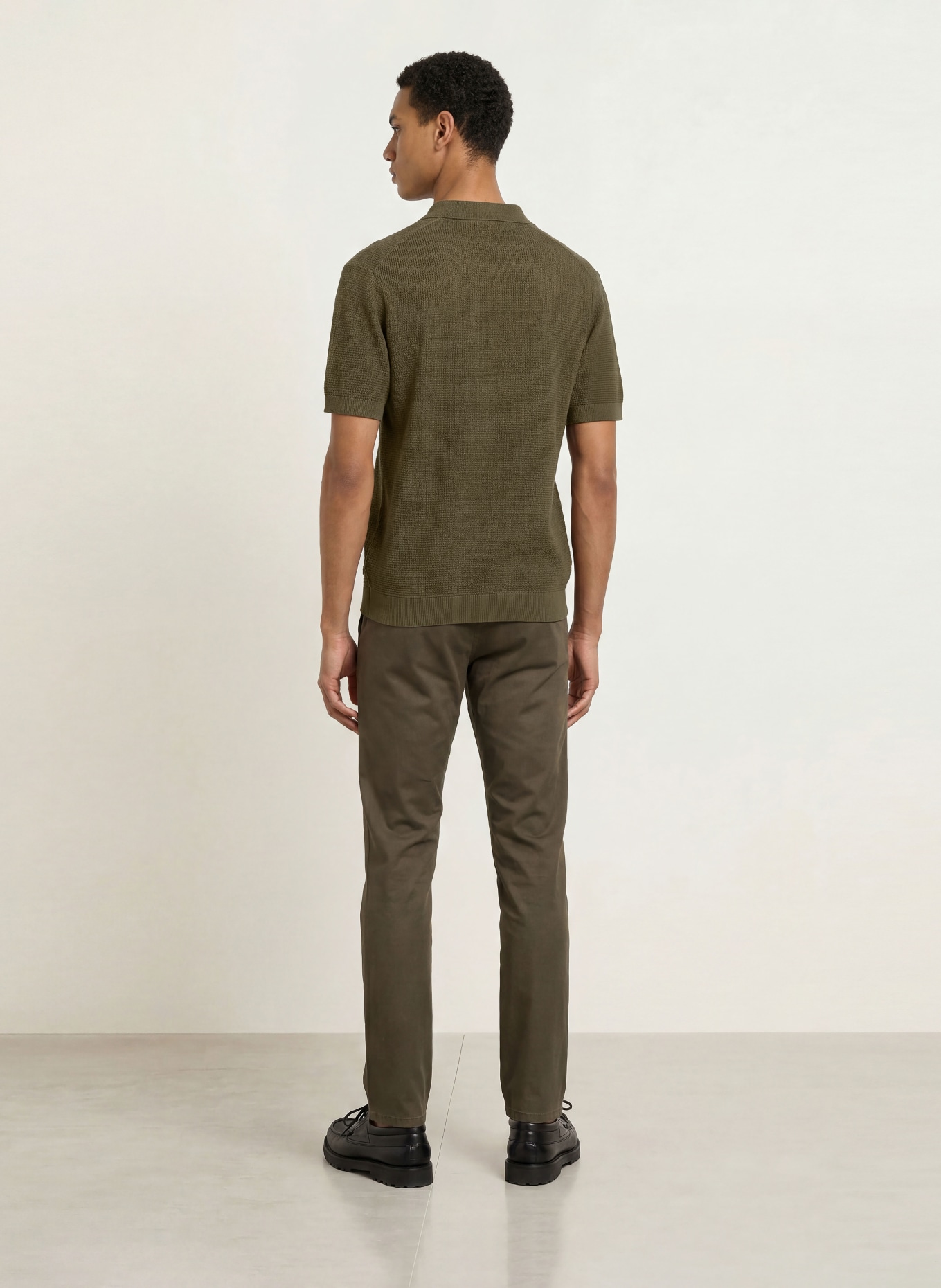 BOSS Polo en piqué KOCELLO: OLIVE
