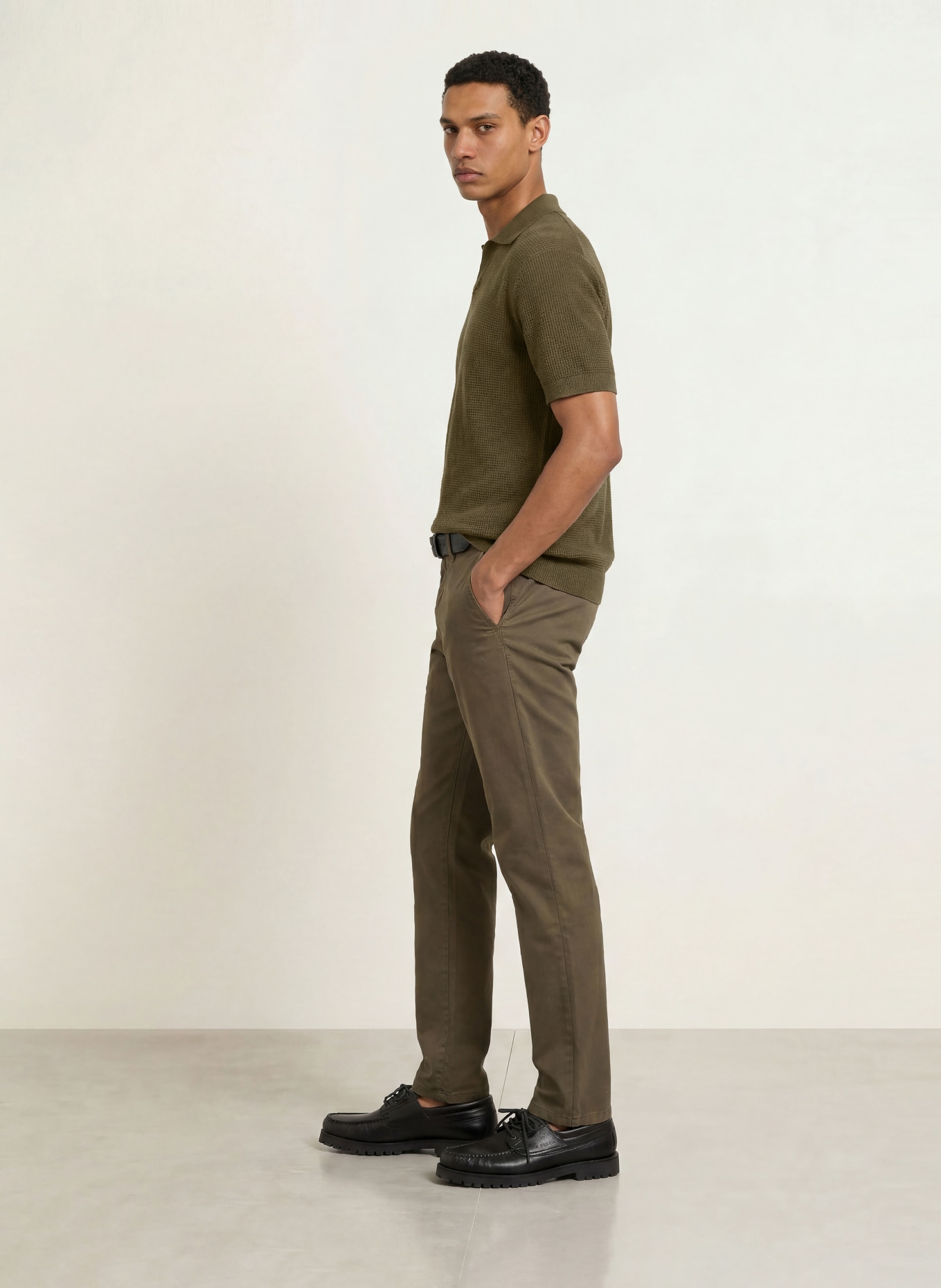 BOSS Polo en piqué KOCELLO: OLIVE