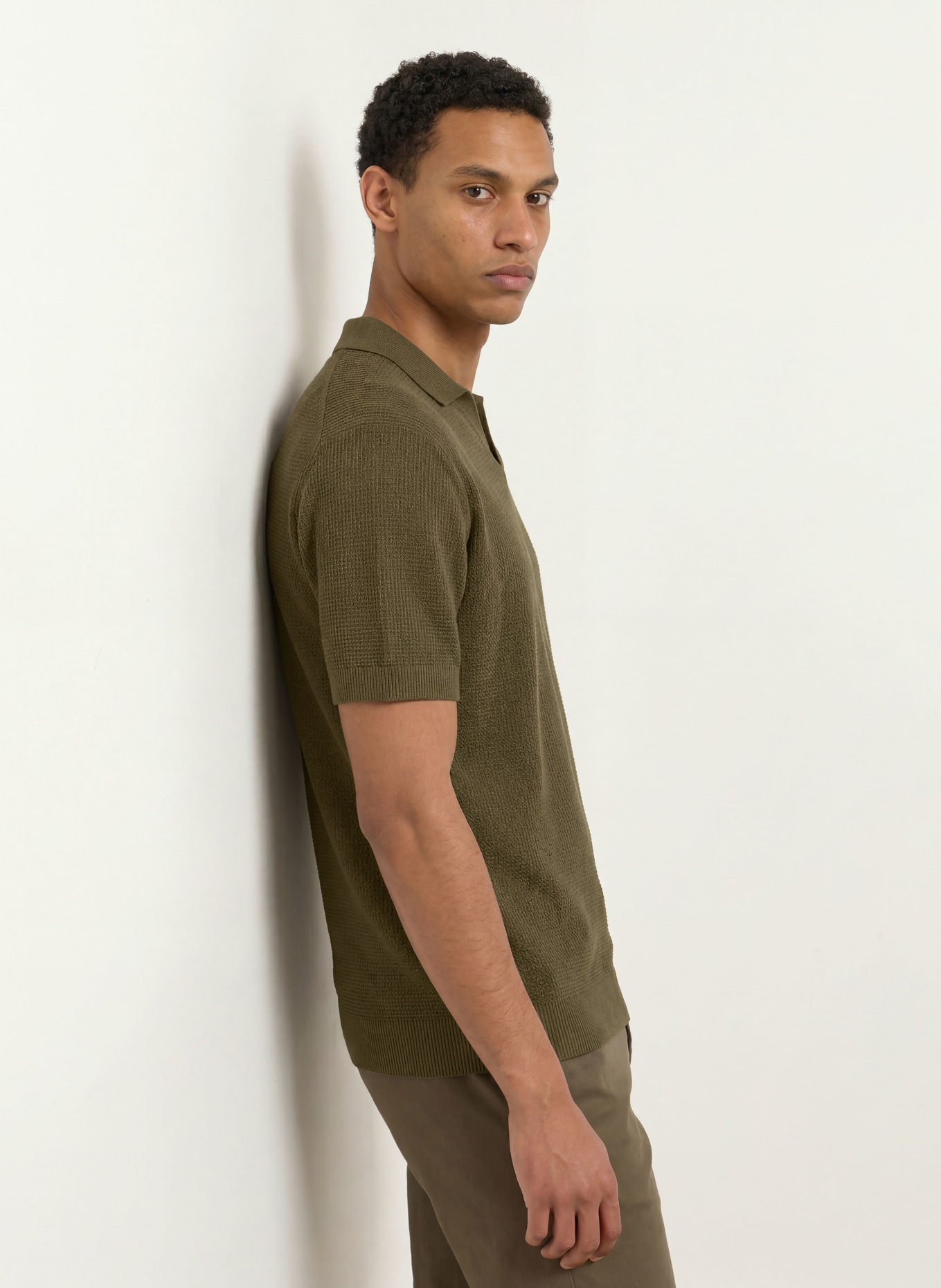 BOSS Polo en piqué KOCELLO: OLIVE