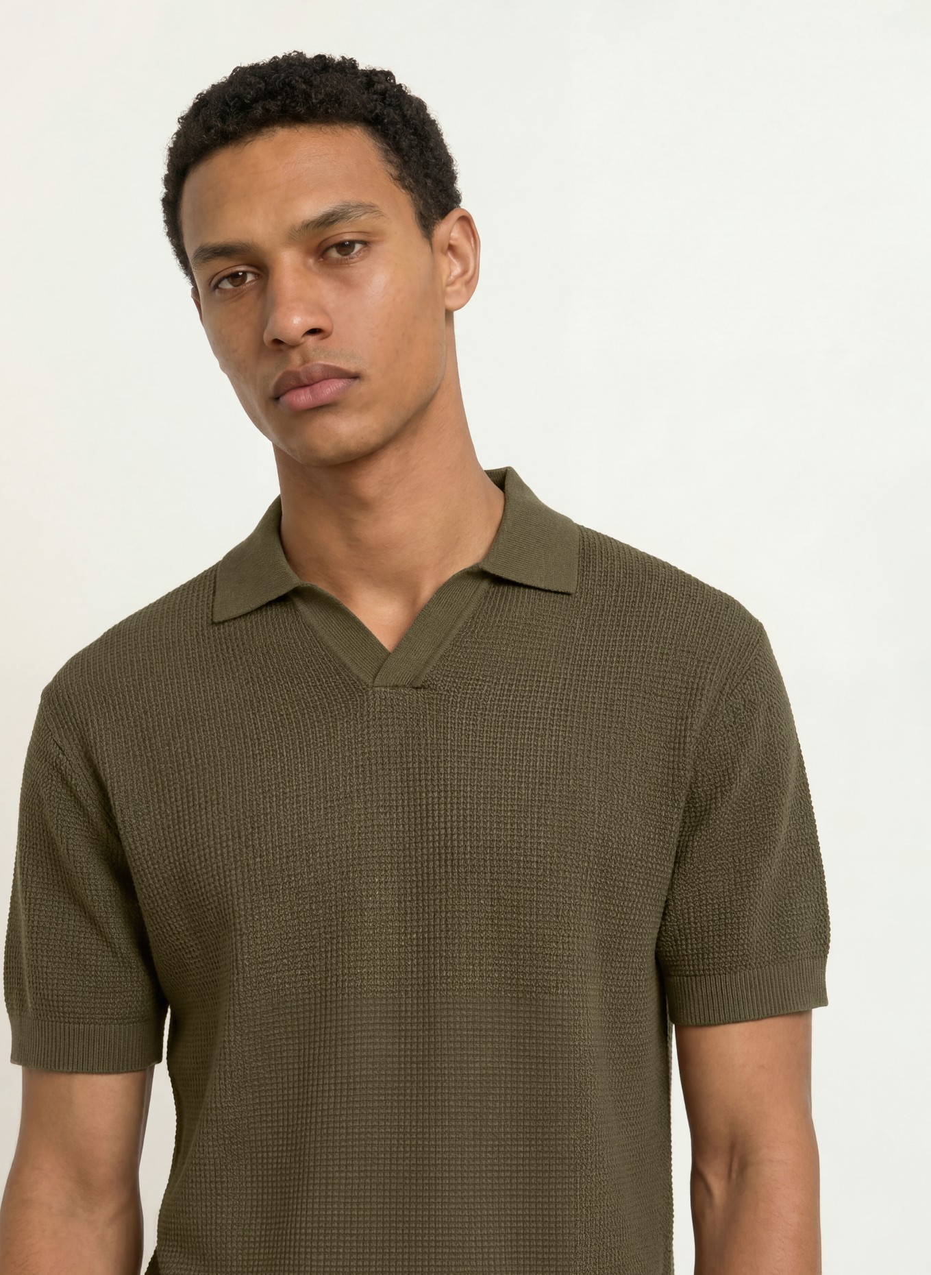 BOSS Polo en piqué KOCELLO: OLIVE