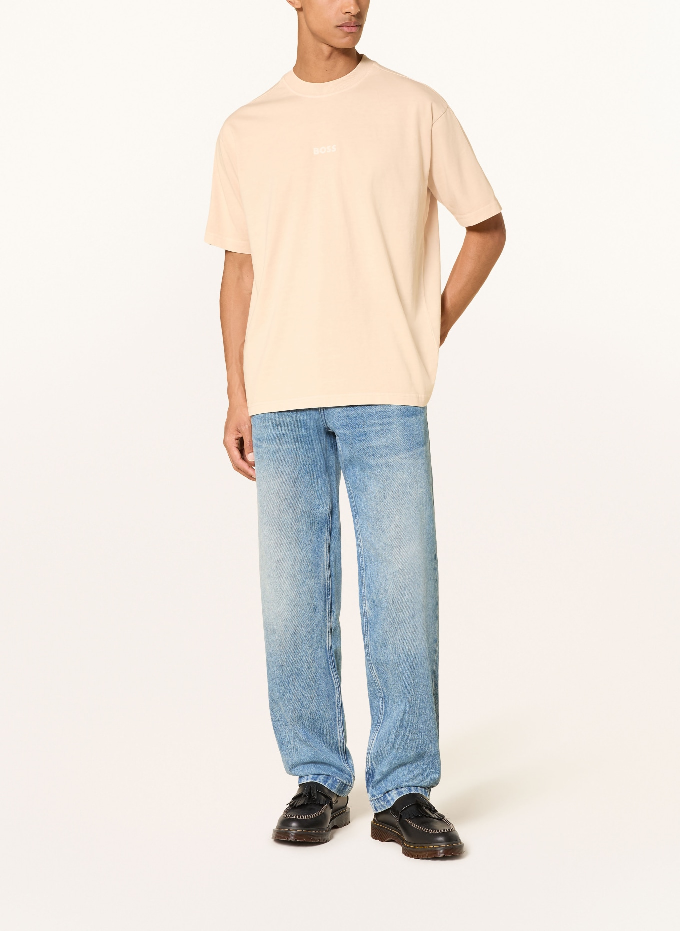 BOSS Tricou TILE: BEJ